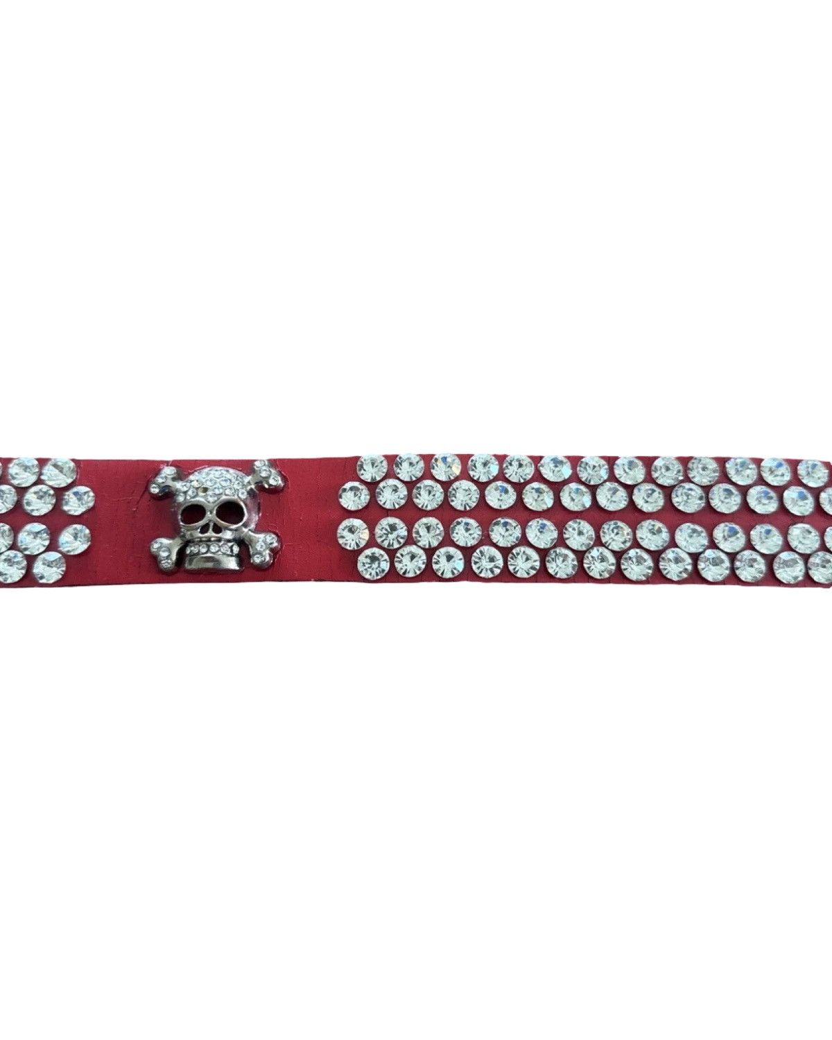 Other Red Belt w/ Rhinestones Size 32 - 3 Thumbnail