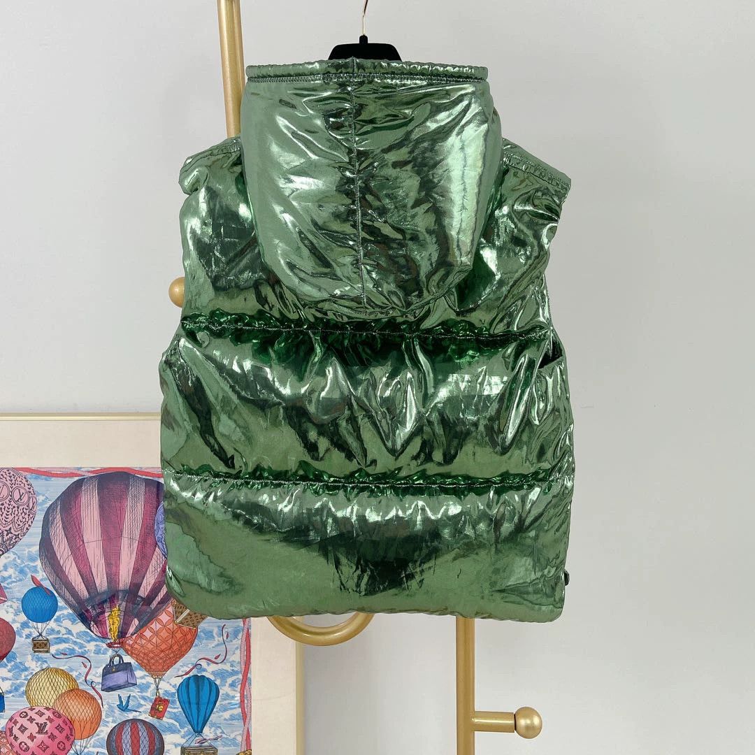 Moncler Moncler Green Shiny Down Vest 1 Size S / US 4 / IT 40 - 2 Thumbnail