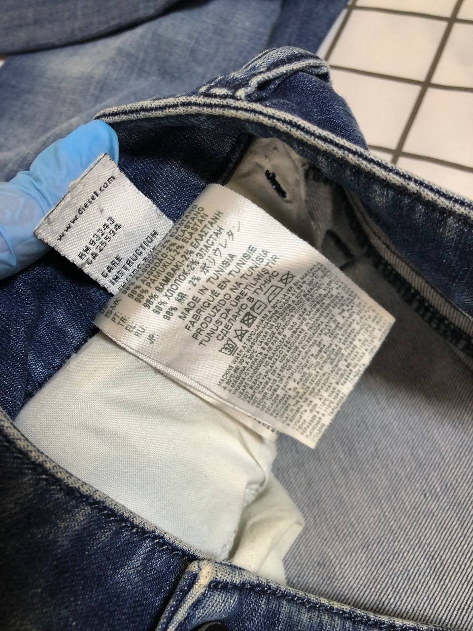 Diesel Diesel D-Bazer Tapered Blue Stretch Jeans Mens Size US 31 - 12 Thumbnail