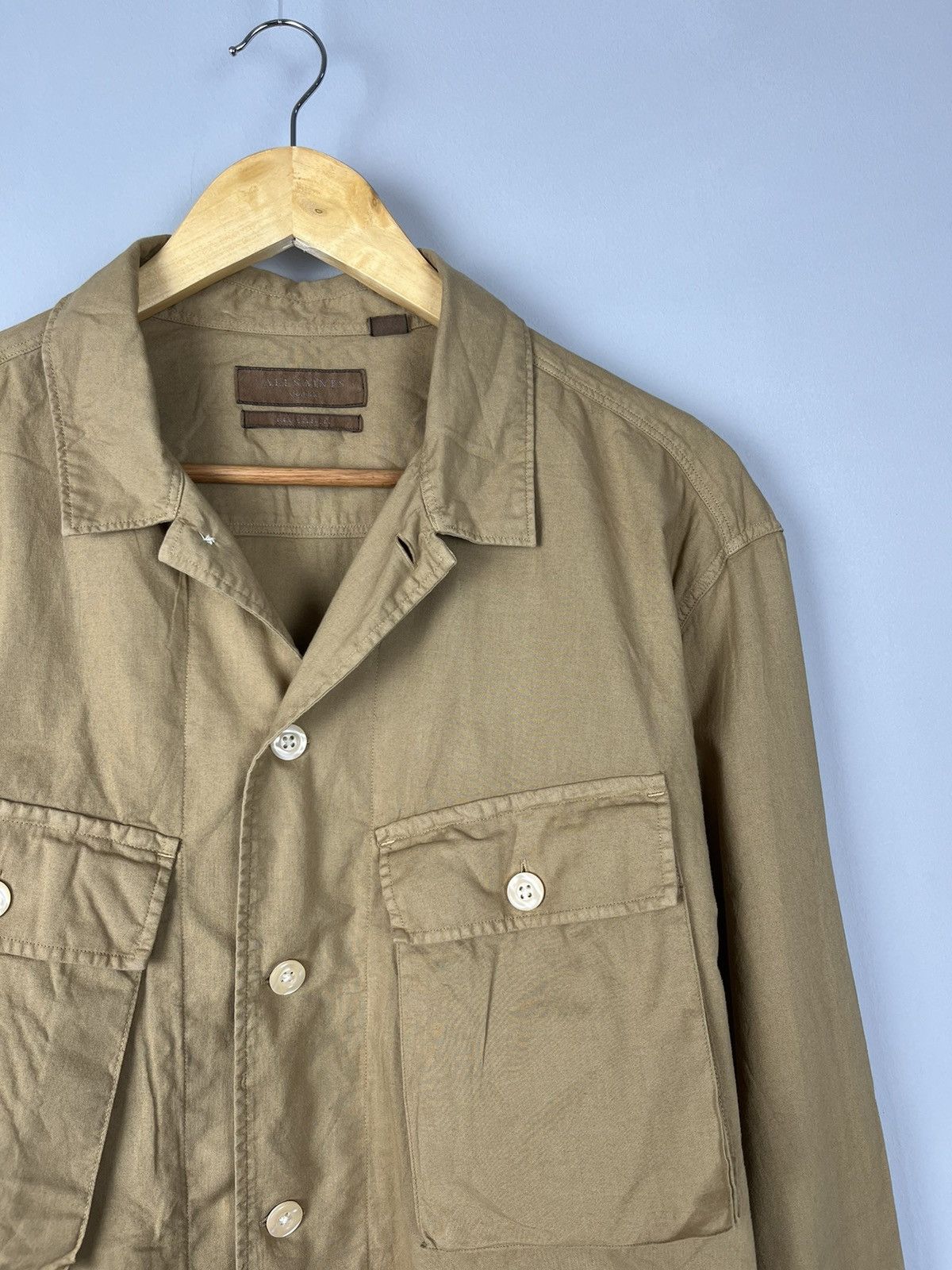 Allsaints Allsaints Streetwear Garment Dyed Designer Shirt Size US XL / EU 56 / 4 - 4 Thumbnail