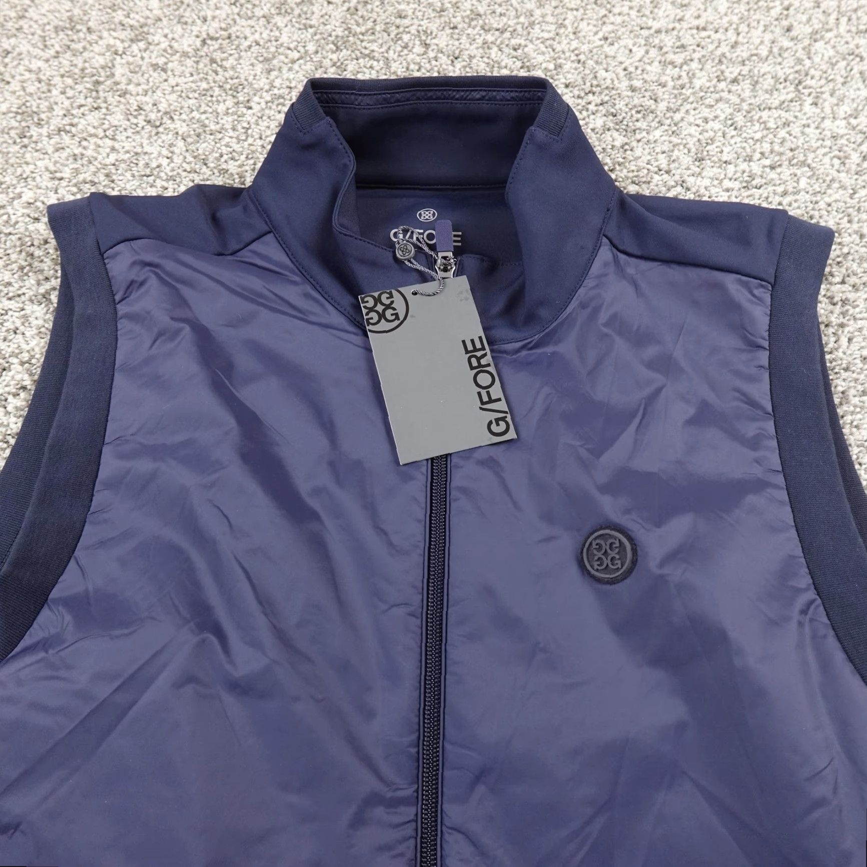 G/FORE G/FORE Vest Mens L Blue Interlock Softshell Full Zip Golf Performance Tech Shirt Size US L / EU 52-54 / 3 - 3 Thumbnail