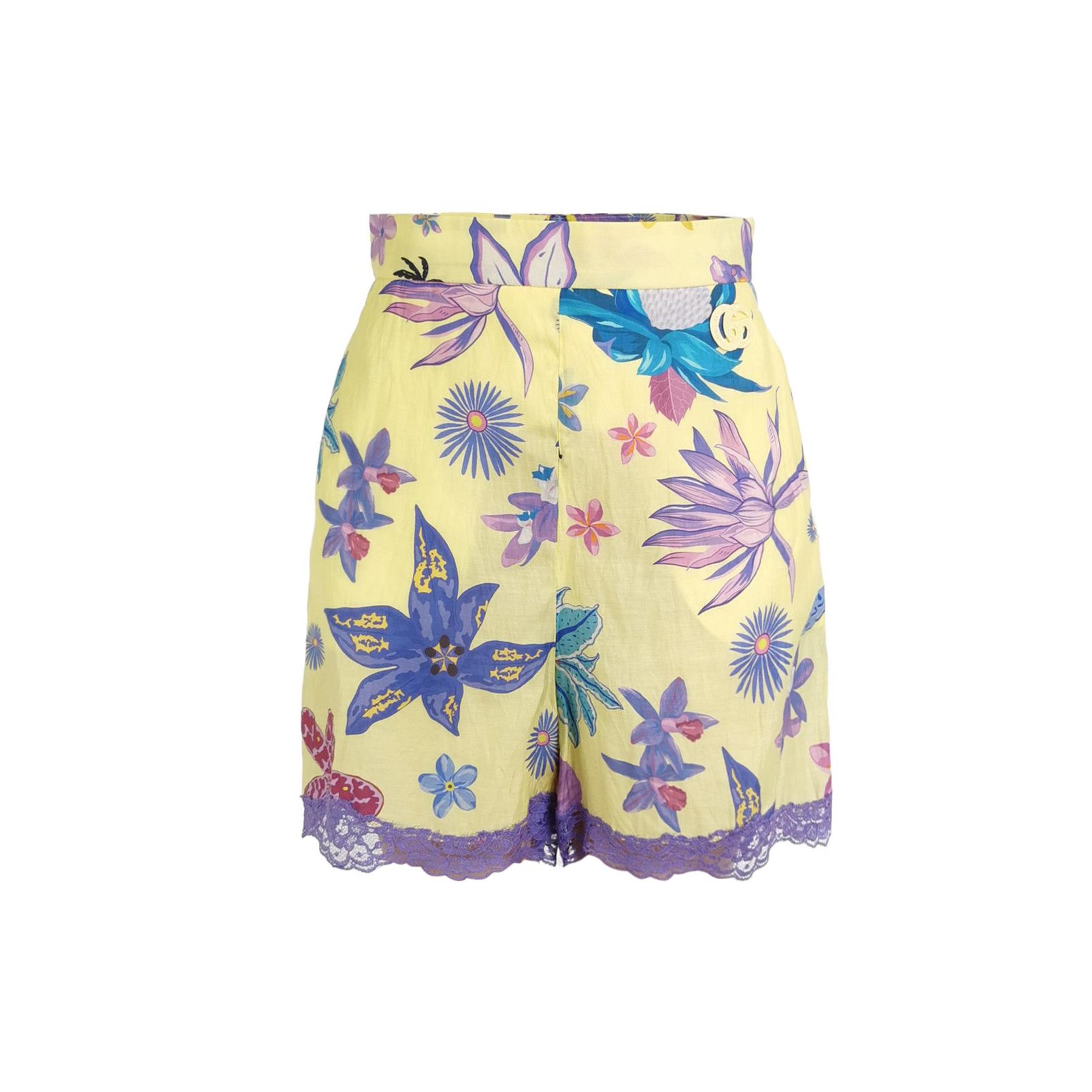 Gucci Gucci Floral Print Silk Blend Shorts Size 38 Size 26" / US 2 / IT 38 - 1 Thumbnail