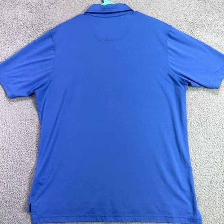 Vintage FG Tech Polo Shirt Mens Large Blue Golf Rugby Solid Short Sleeve Collared Athletic Breathable Lightweight Logo Polo Size US L / EU 52-54 / 3 - 2 Thumbnail
