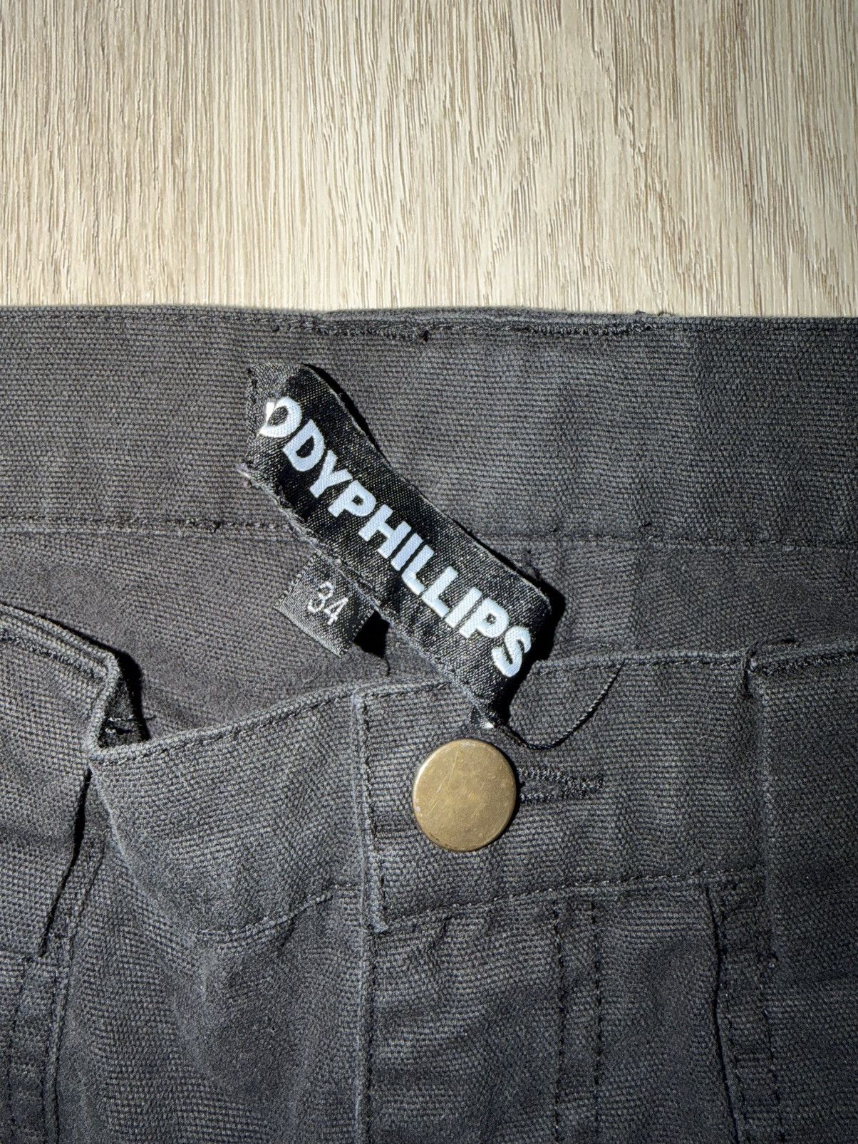 Kody Phillips Kody Phillips "Mr. Poopy Pant" Black Cargo Pants Size US 34 / EU 50 - 4 Thumbnail