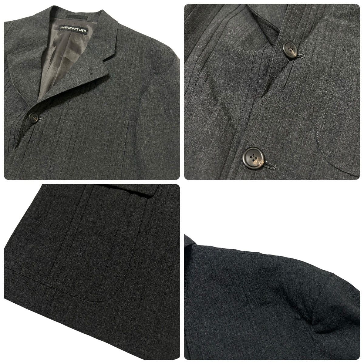 Issey Miyake 711 ISSEY MIYAKE MEN suit set up gray pleats design archive Size 40R - 6 Thumbnail