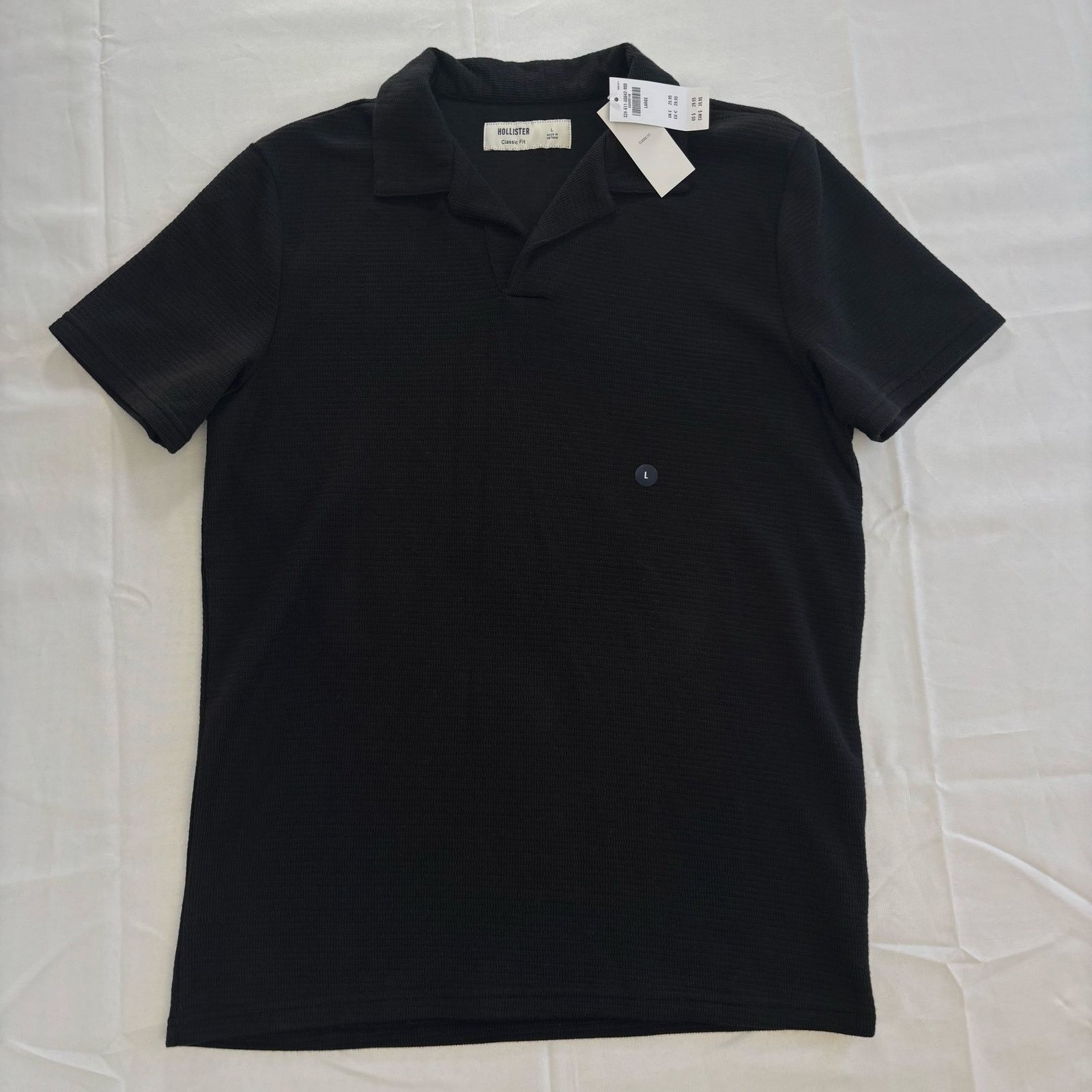 Hollister NWT Hollister Black V-Neck Polo L Size US L / EU 52-54 / 3 - 1 Thumbnail