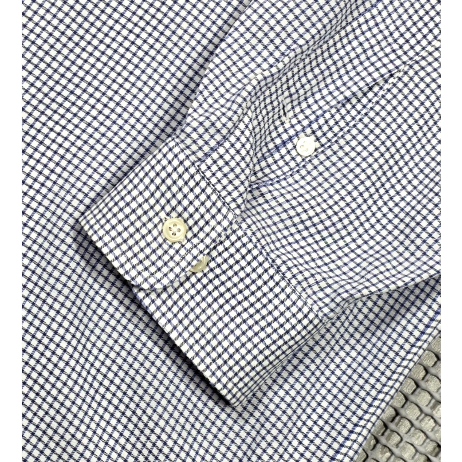 Polo Ralph Lauren VINTAGE Polo Ralph Lauren Shirt 17.5-32/33 Yarmouth Plaid Button-Up Long Sleeve Blue/White 90s OCBD Mens Size US XXL / EU 58 / 5 - 6 Thumbnail