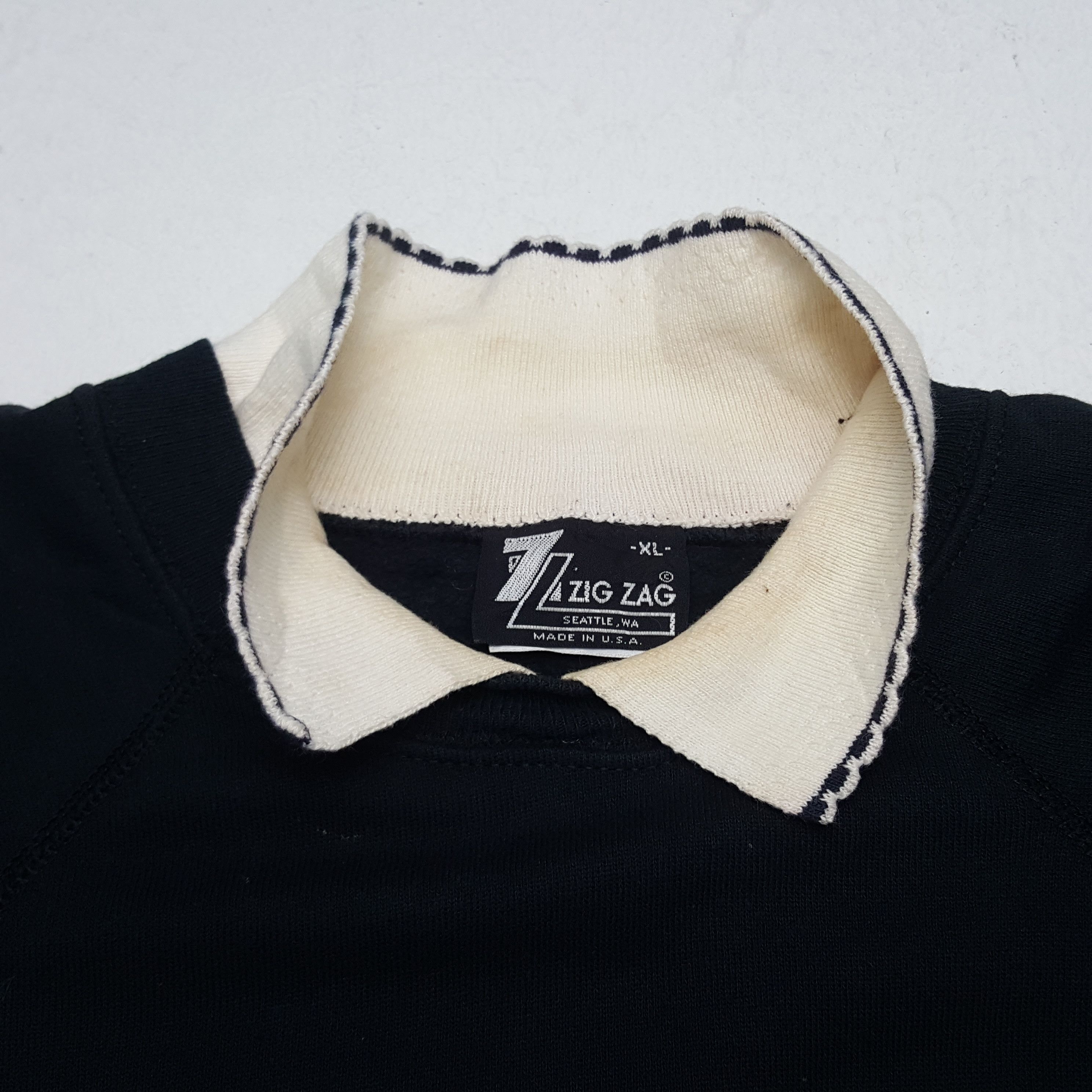 Flower Mountain × Hanes × Vintage Vintage Flower Zig Zag American Preppy Style Sweatshirt Size US L / EU 52-54 / 3 - 4 Thumbnail