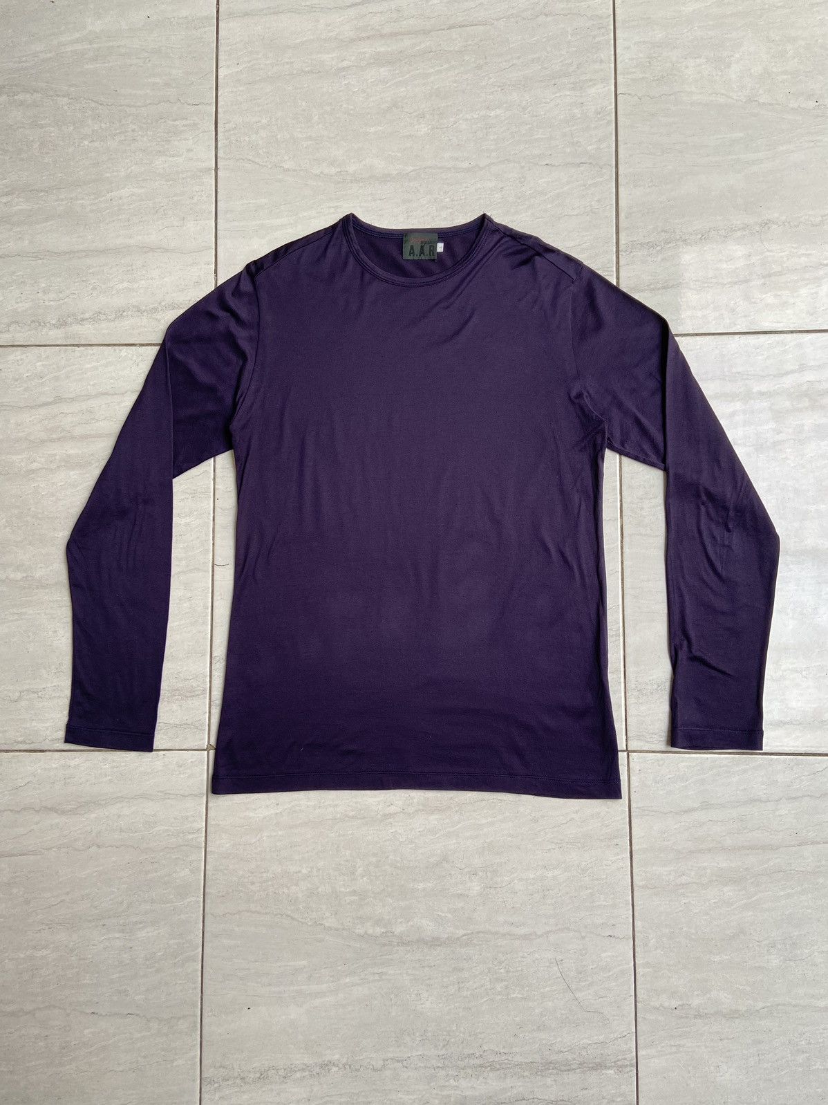 Designer A.A.R Yohji Yamamoto Purple Long Sleeve T-shirt Size US S / EU 44-46 / 1 - 1 Thumbnail