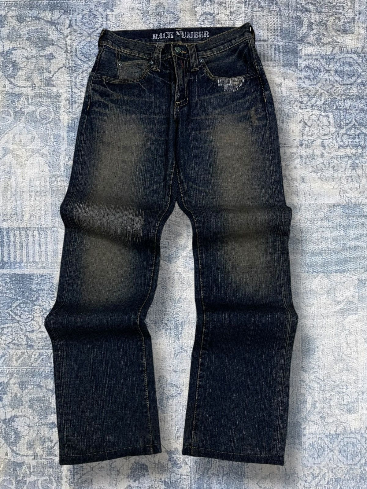 Japanese Brand Vintage 1990s Iconic Japan Designer Back Number Distressed Size US 28 / EU 44 - 1 Thumbnail