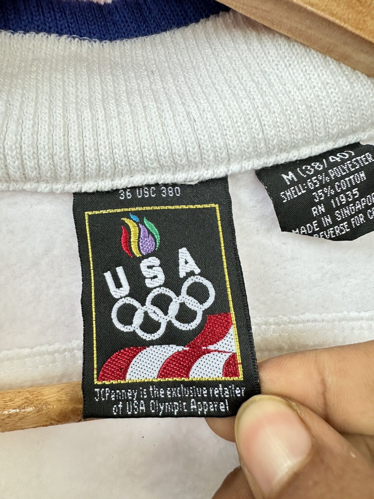 USA Olympics Vintage 90s USA OLYMPIC by JC Penny Zipper Sweatshirt Size US M / EU 48-50 / 2 - 6 Thumbnail