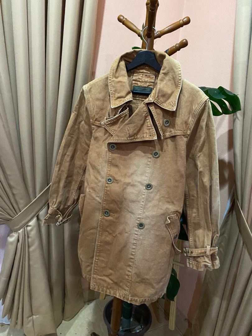 Other VINTAGE AGOSTO DUCK CANVAS DOUBLE BREASTED COAT Size US S / EU 44-46 / 1 - 4 Thumbnail