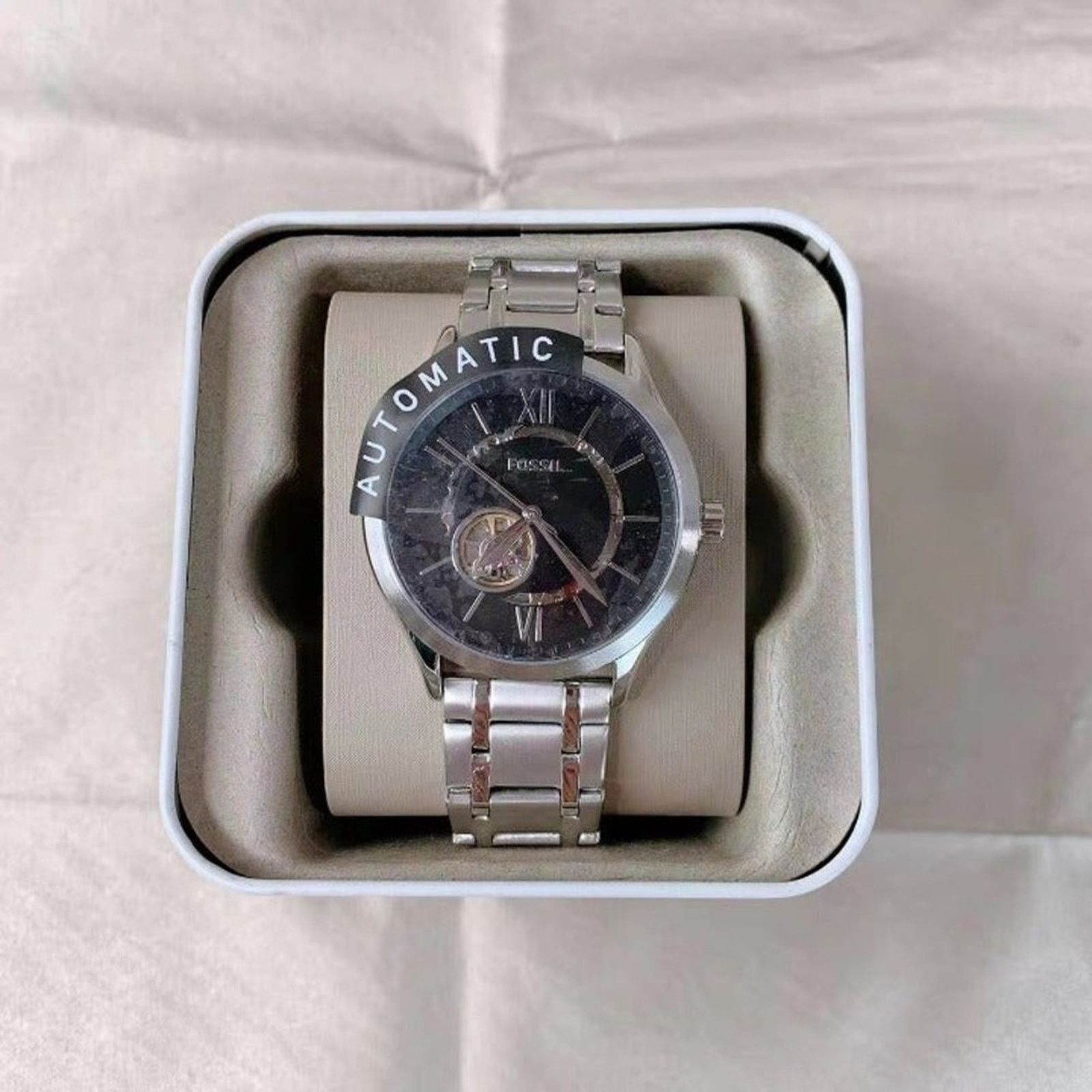 Fossil Bq2648 Fenmore Automatic Stainless Steel Watch in Silver, Men's
