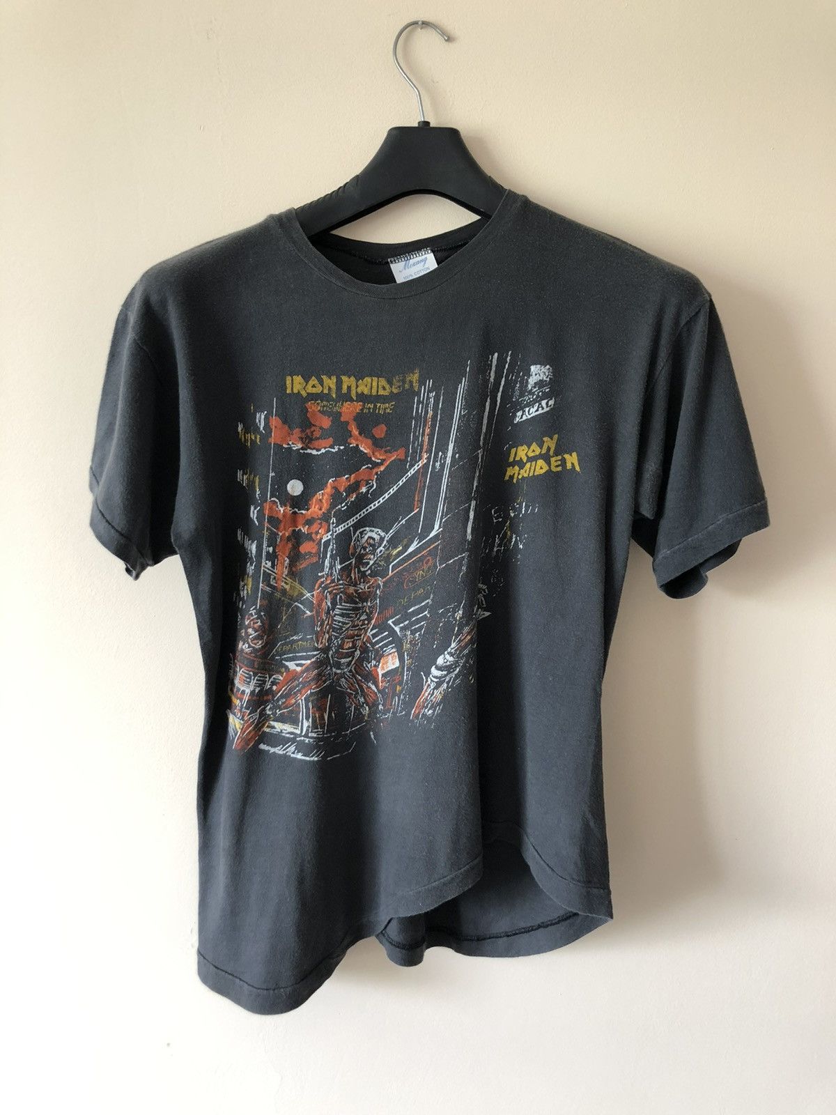 Iron Maiden × Vintage Vintage 80s Iron Maiden deconstructive rare shirt tee Size US S / EU 44-46 / 1 - 6 Thumbnail