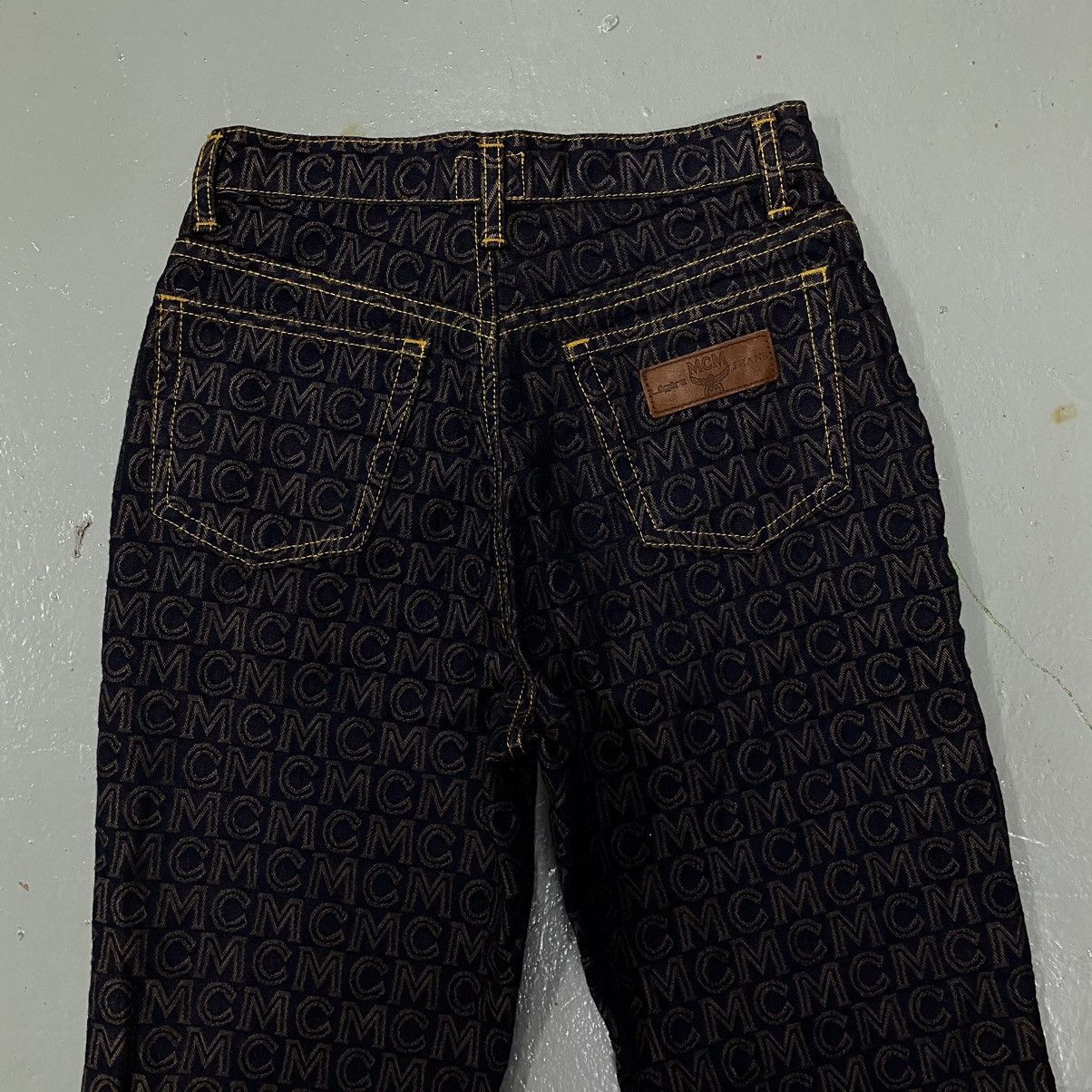 MCM × Vintage Vintage Mcm Monogram Denim Jeans Pants Size US 27 - 7 Thumbnail