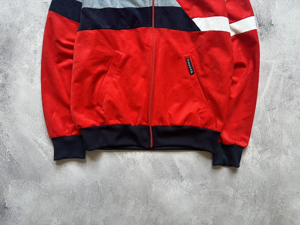Le Coq Sportif Vintage A.S. Monaco Le Coq Sportif Football Velour Track Top Size US S / EU 44-46 / 1 - 4 Thumbnail