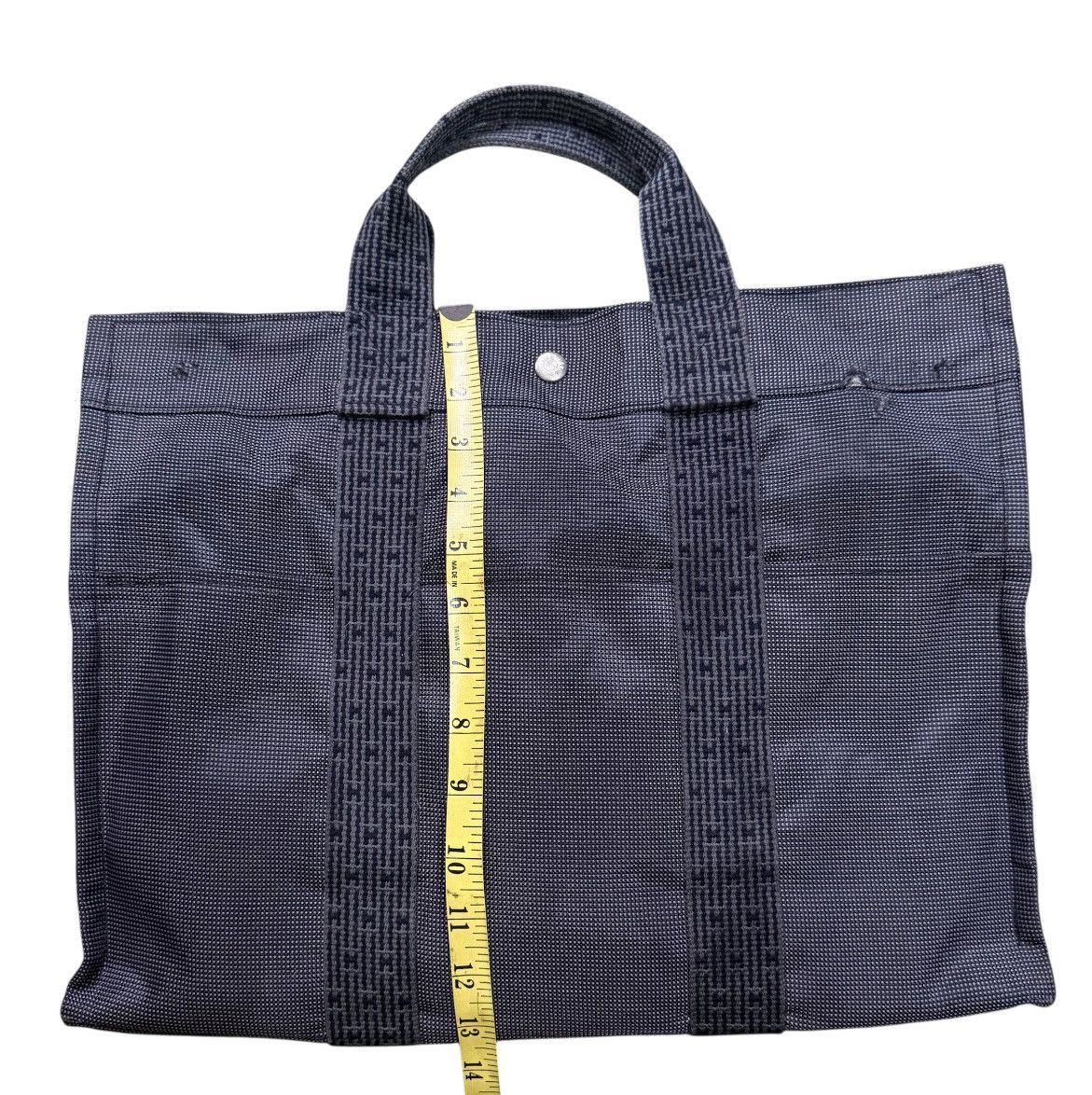 Hermes Hermes Herline Totes Bag Dark Gray Nylon Canvas Size ONE SIZE - 8 Thumbnail
