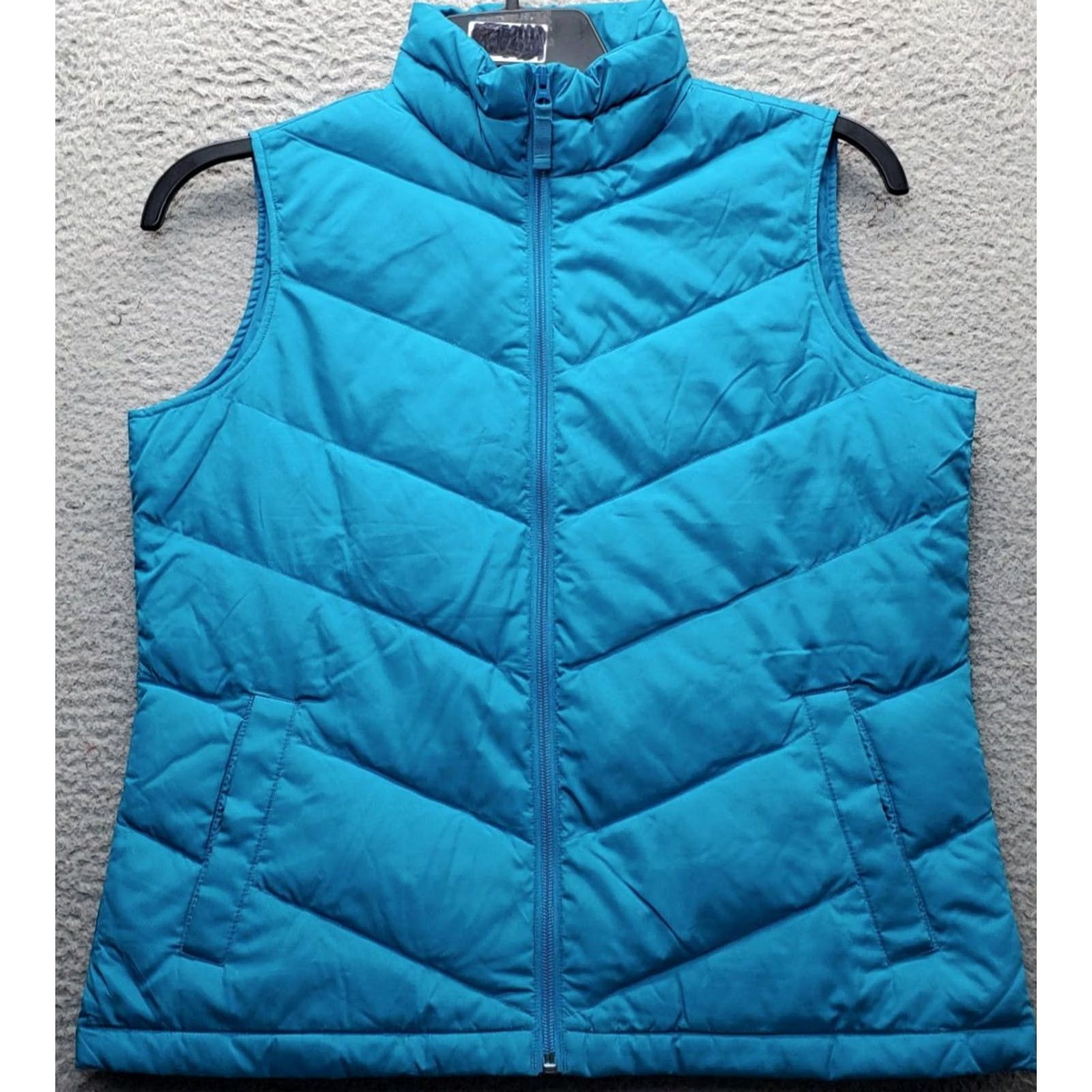 Lands' End Lands' End Down Puffer Vest Womens S Blue Quilted Winter Sleeveless Full Zip Vest Size S / US 4 / IT 40 - 2 Thumbnail