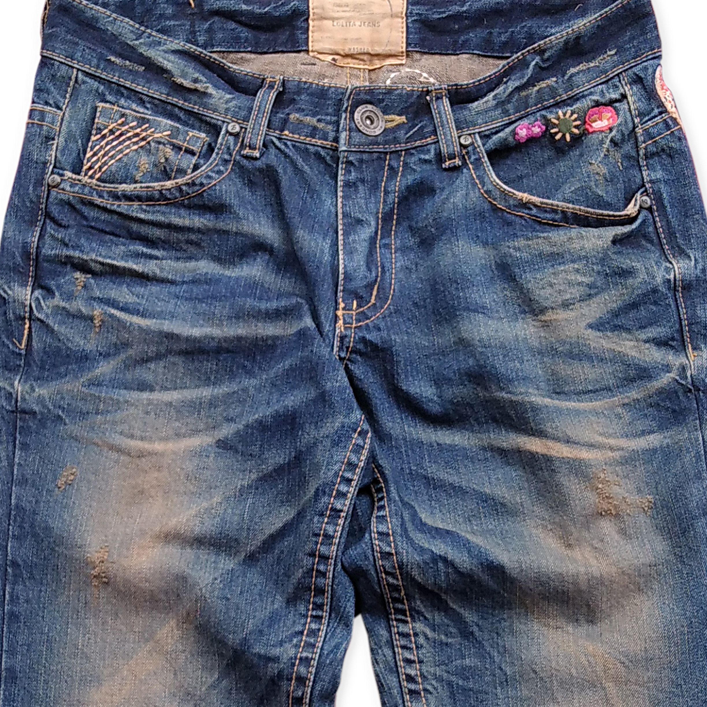 Kapital Yoshitomo Nara X Lolita Jeans Handcrafted Denim CroppedPants Size US 31 - 3 Thumbnail