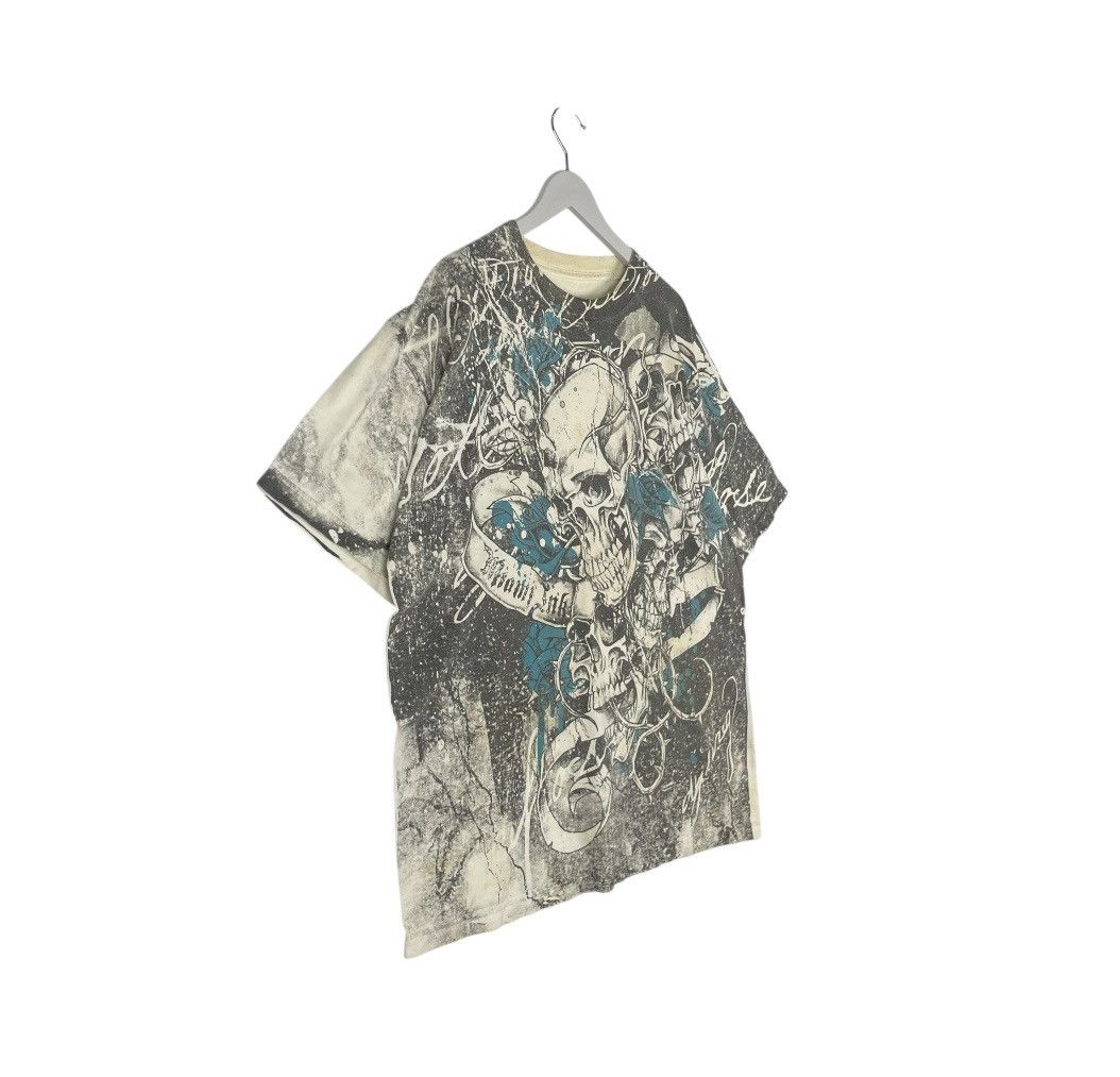 Designer × Vintage Vintage Y2K Miami Ink Skull Flower Graffiti Tattoo All Over Size US L / EU 52-54 / 3 - 3 Thumbnail