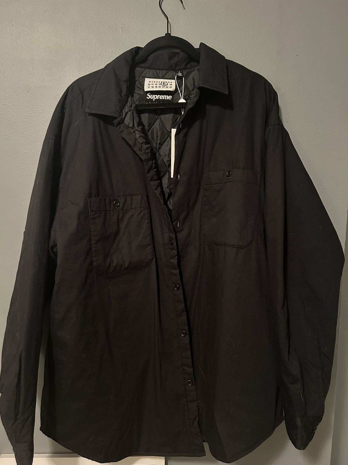 Pre-owned Maison Margiela X Supreme / Mm6 Padded Button Up In Black