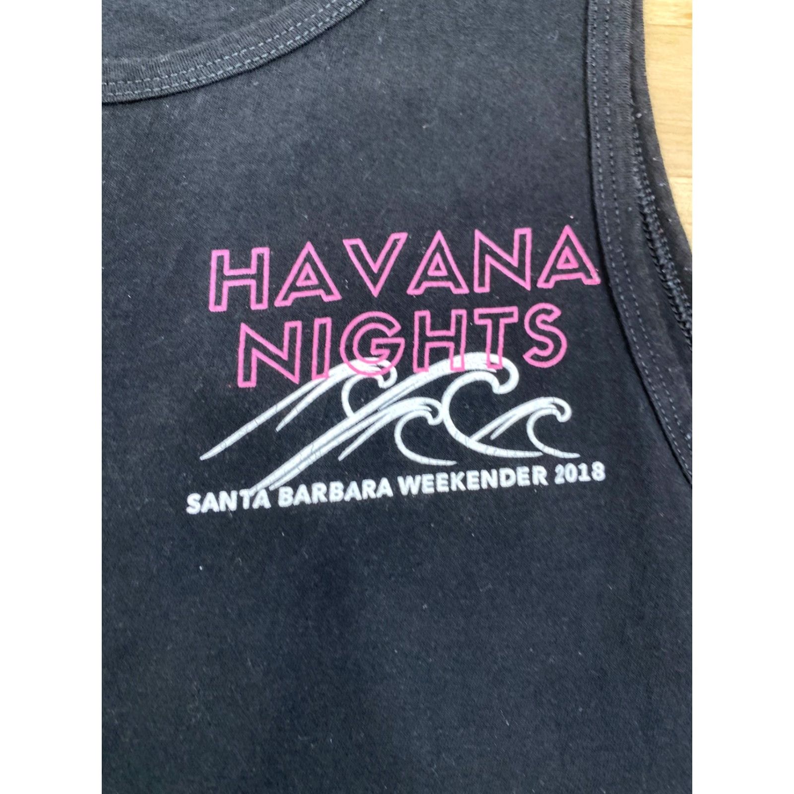 Vintage Havana Nights Santa Barbara 2018 Weekender Graphic Tank Top Tank Black Round Neck Sleeveless Men M Beach Activewear Breathable Unbranded Size US M / EU 48-50 / 2 - 7 Thumbnail