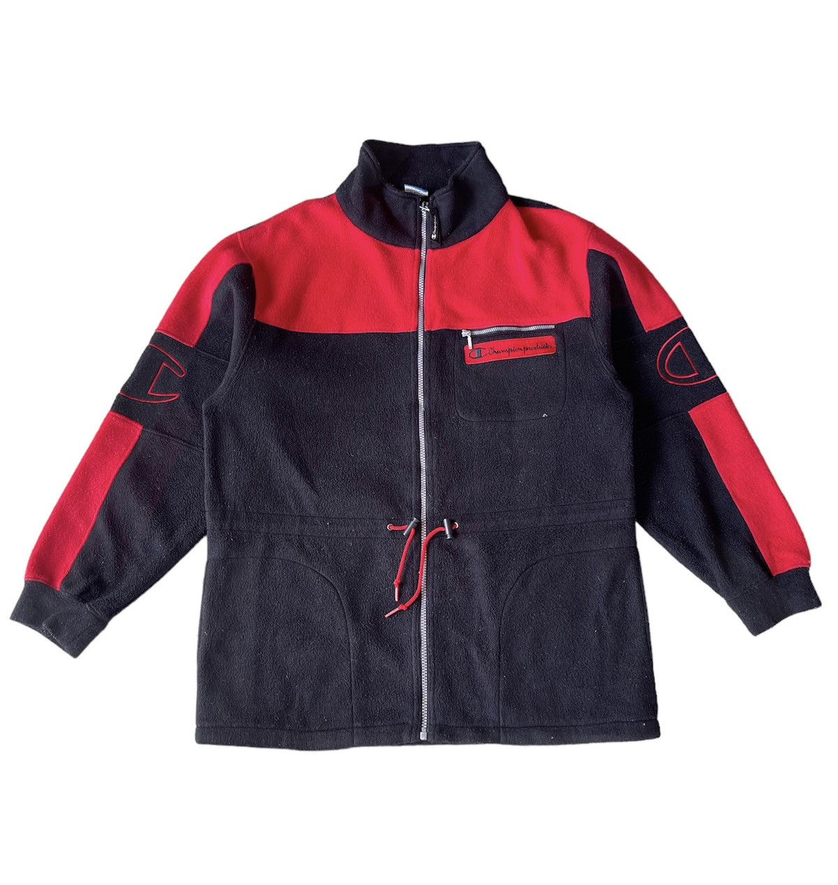 Champion × Vintage Vintage Champion Fleece Jacket Bold Logo, Zippered Pocket Size US M / EU 48-50 / 2 - 1 Thumbnail