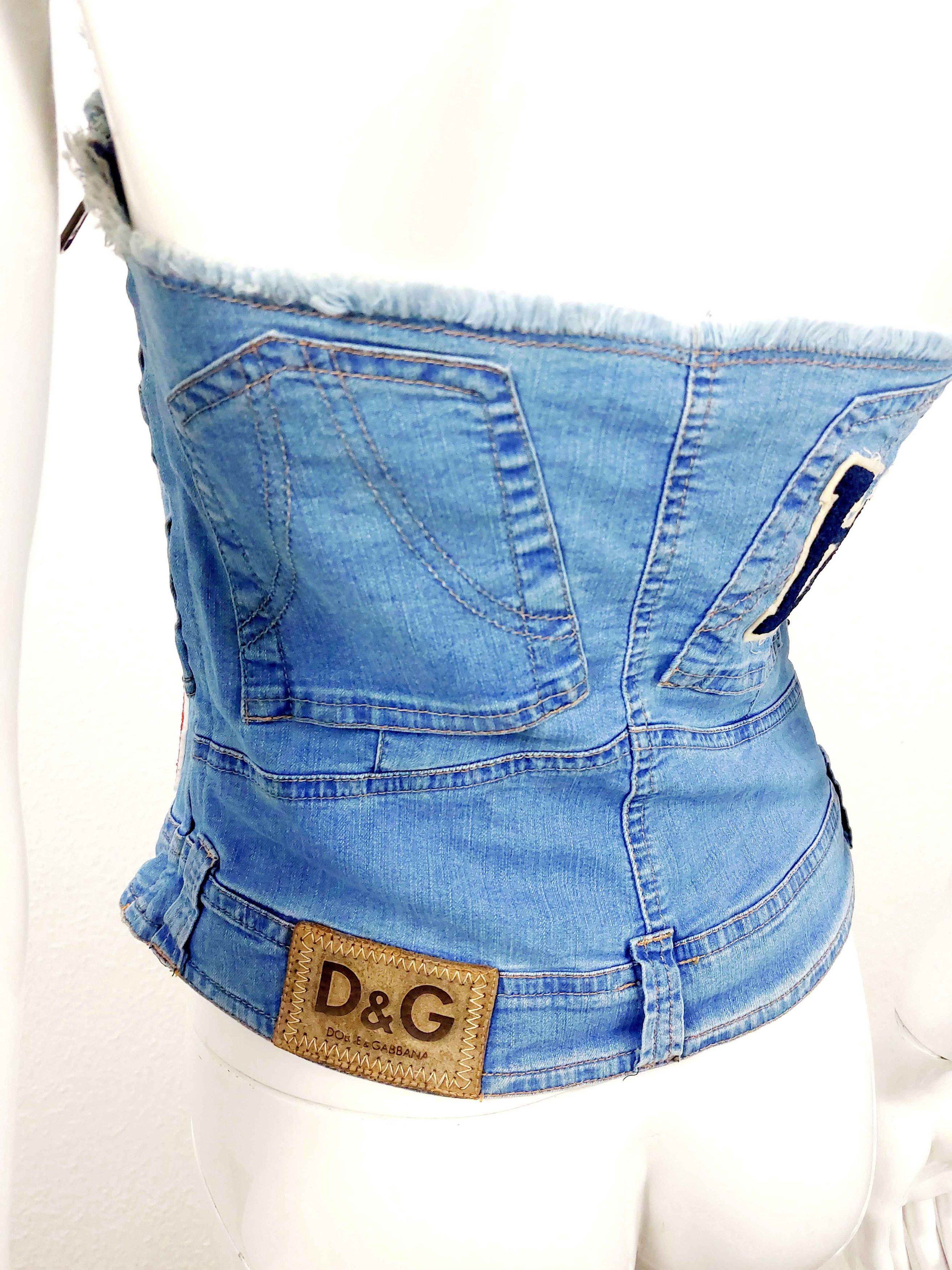 Dolce & Gabbana Dolce Gabbana D&G Patch Patches Cheerleader Bustier Top Size M / US 6-8 / IT 42-44 - 15 Thumbnail