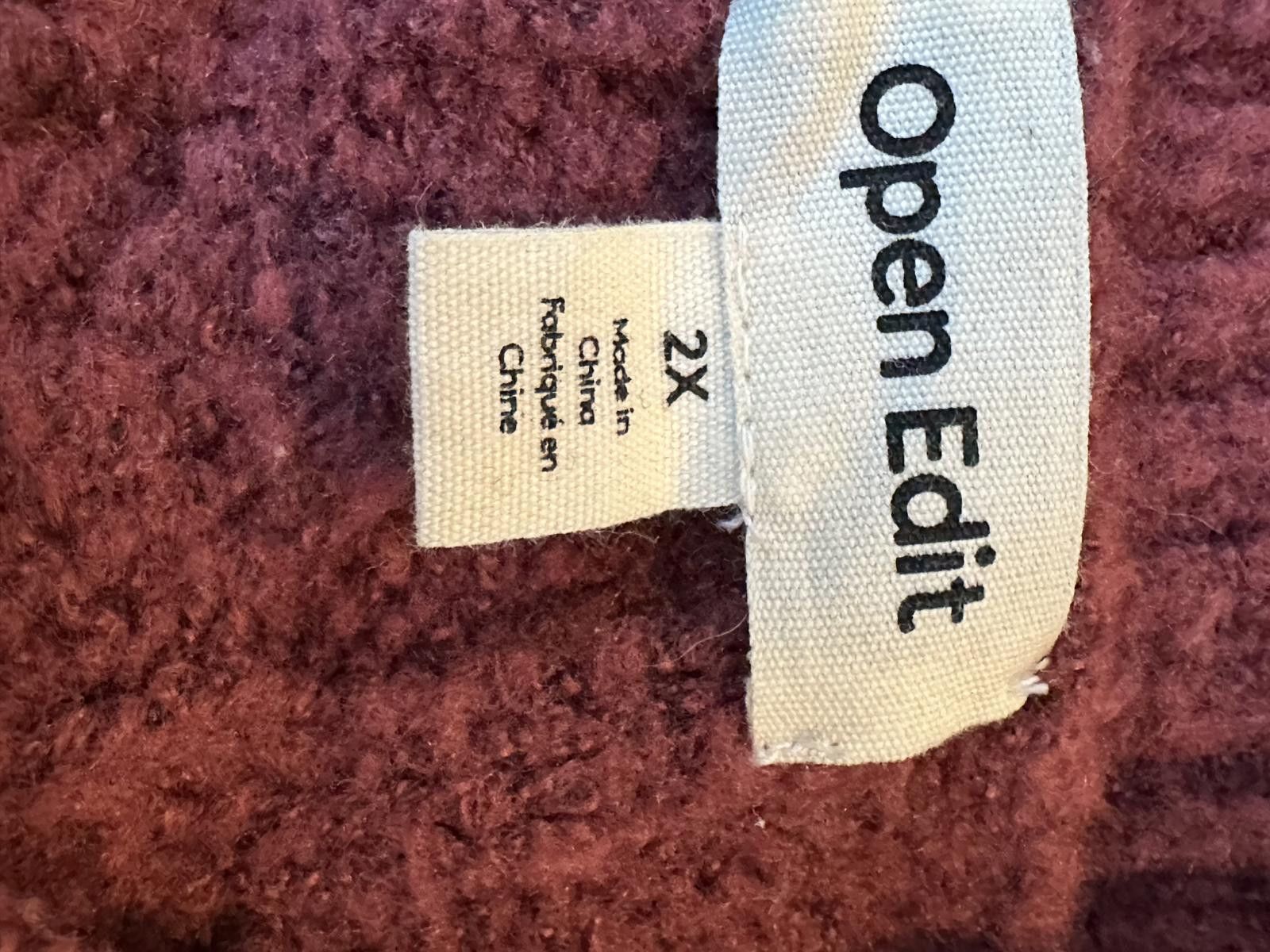 Other Open Edit Women's Cable Knit Sweater, Size 2X Size XXL / US 16-18 / IT 52-54 - 3 Thumbnail