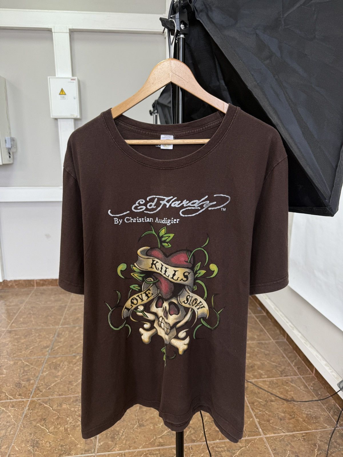 Ed Hardy 🇺🇸💀 Vintage Ed Hardy Christian Audigier Y2K T-Shirt Rare Hype Size US XL / EU 56 / 4 - 1 Thumbnail