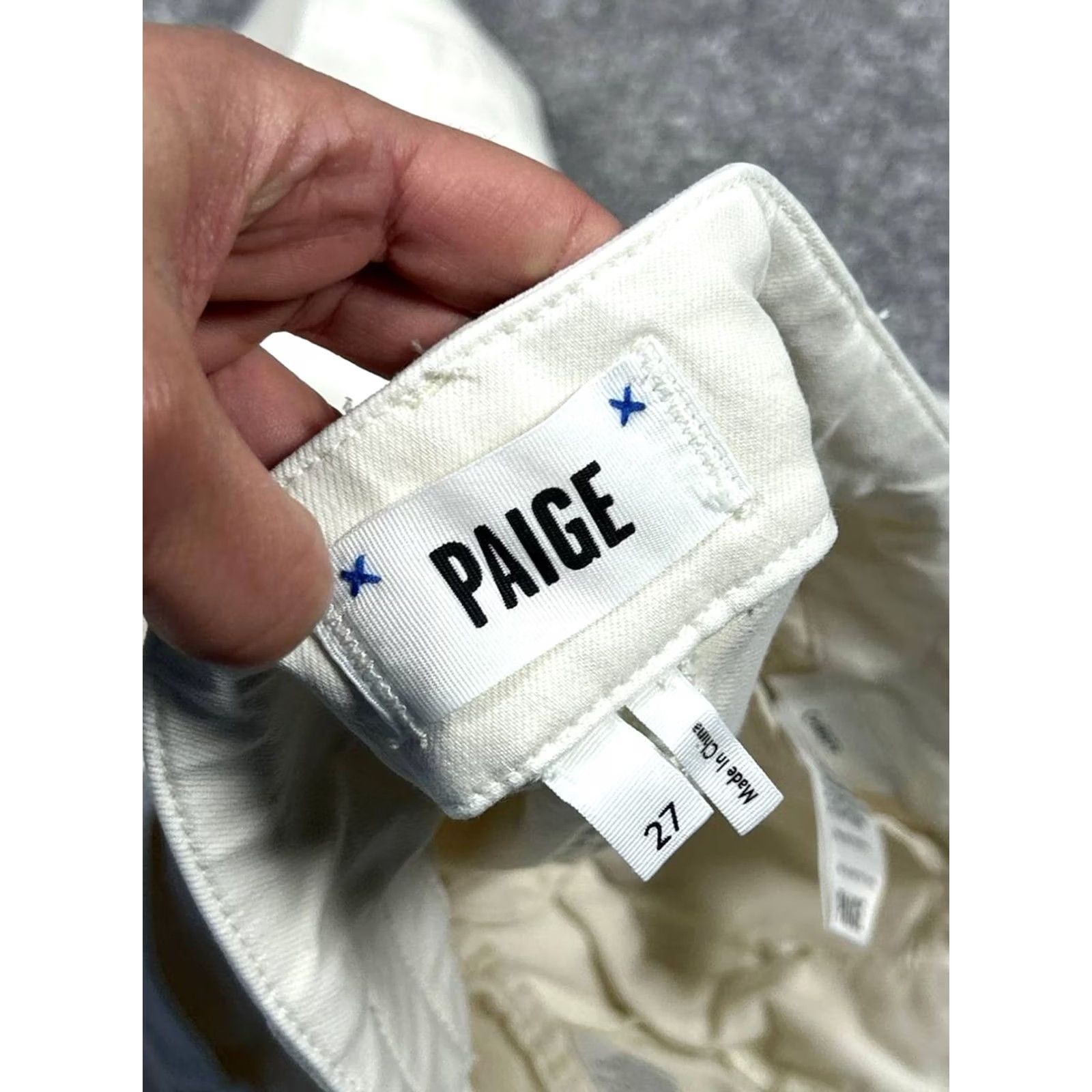 Paige Paige Christy Cargo Pants Womens 27 Cream Cotton Mid Rise Ankle Cuffed Tapered Size 27" / US 4 / IT 40 - 7 Thumbnail