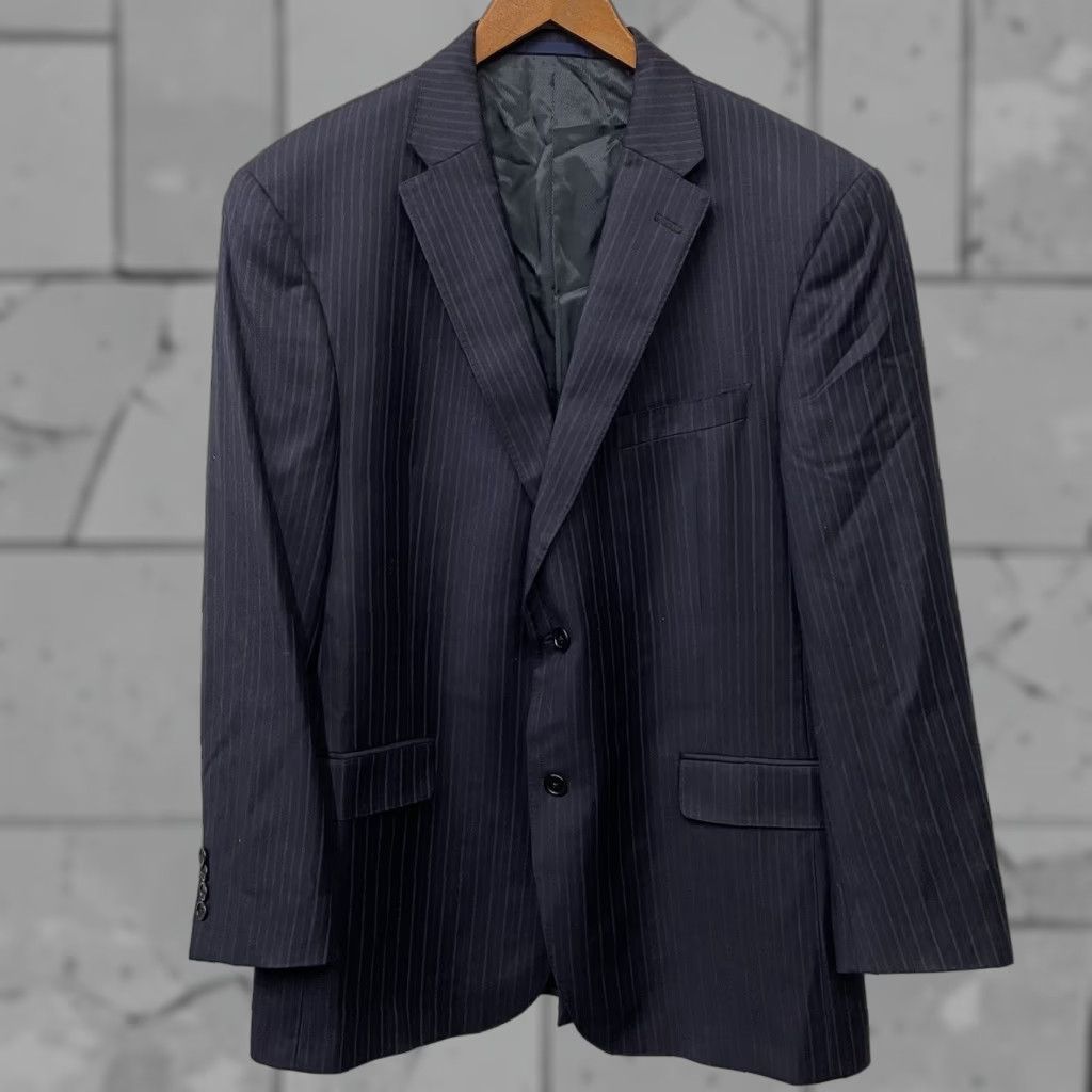 Loro Piana DANIEL CREMIEUX Navy Blue Loro Piana Wool Pinstripe Sport Coat 44R Mens Size US S / EU 44-46 / 1 - 1 Thumbnail