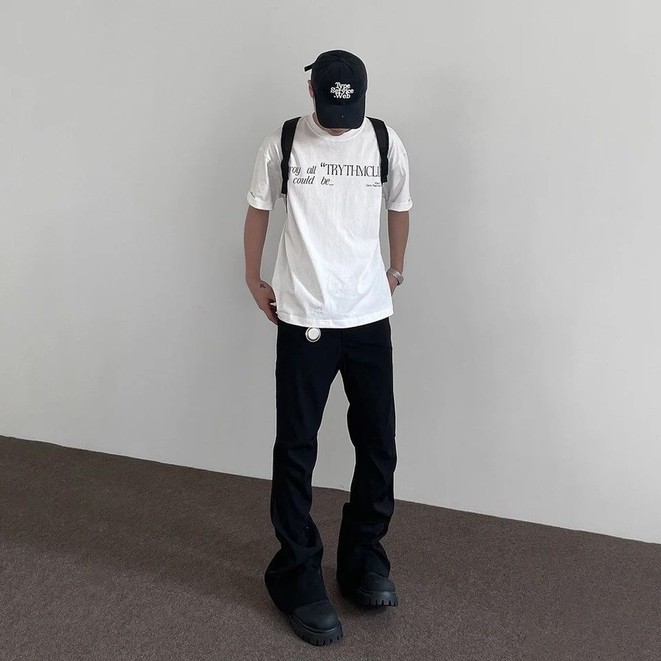 Japanese Brand Casual Pants Men Streetwear Striped Pantalones Street Size US 28 / EU 44 - 3 Thumbnail
