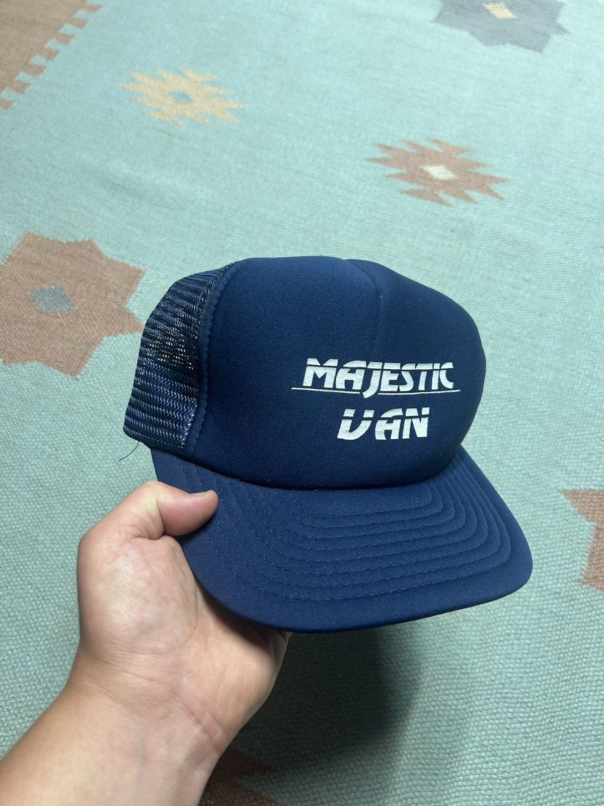 Vintage Vtg trucker hat Majstic Van navy blue adjustable SnapBack Size ONE SIZE - 1 Thumbnail