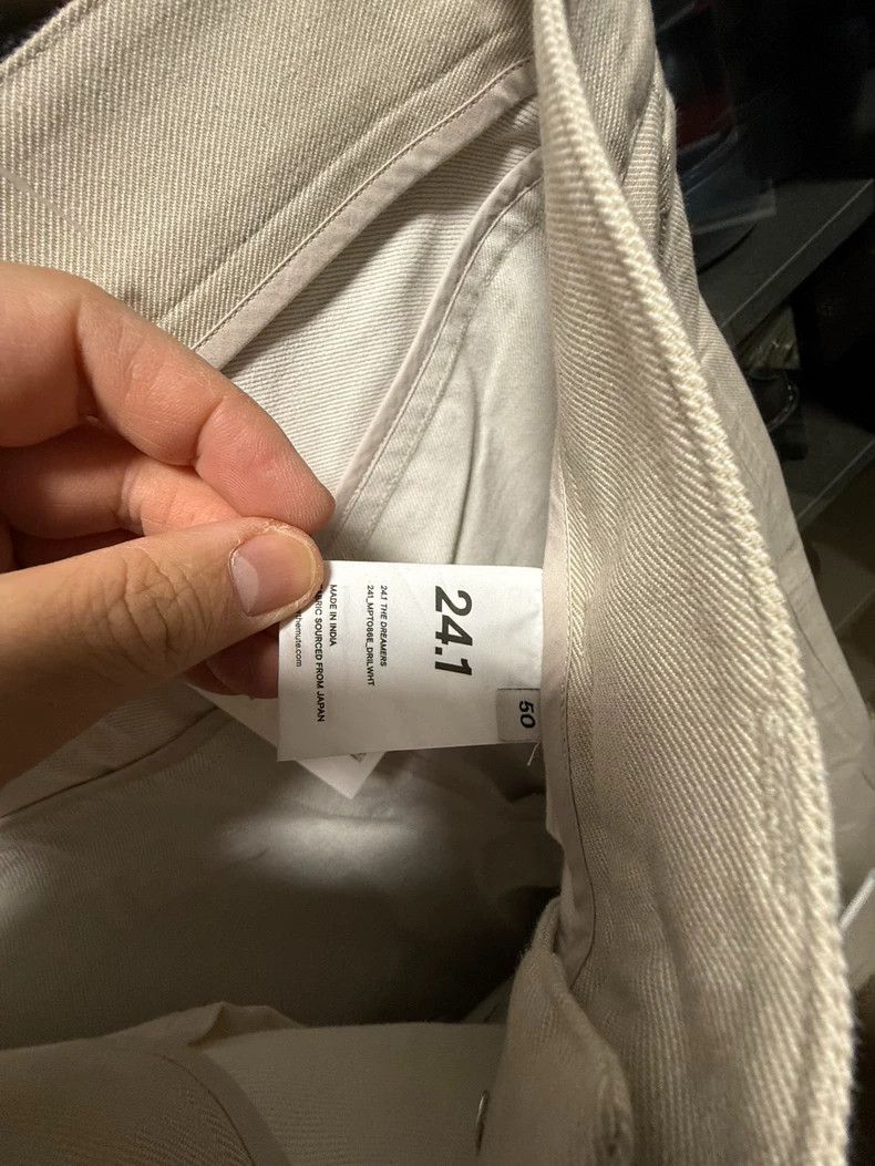Song For The Mute Song For The Mute off-white embroidered wide-leg denim pan Size US 34 / EU 50 - 6 Thumbnail