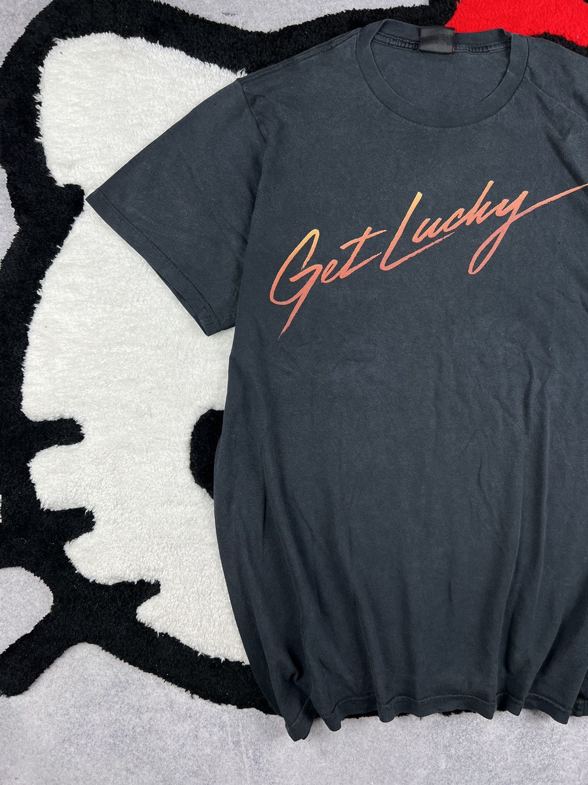 Other Daft Punk Get Lucky Y2K Band Japanese Faded Tee Shirt Size US L / EU 52-54 / 3 - 2 Thumbnail