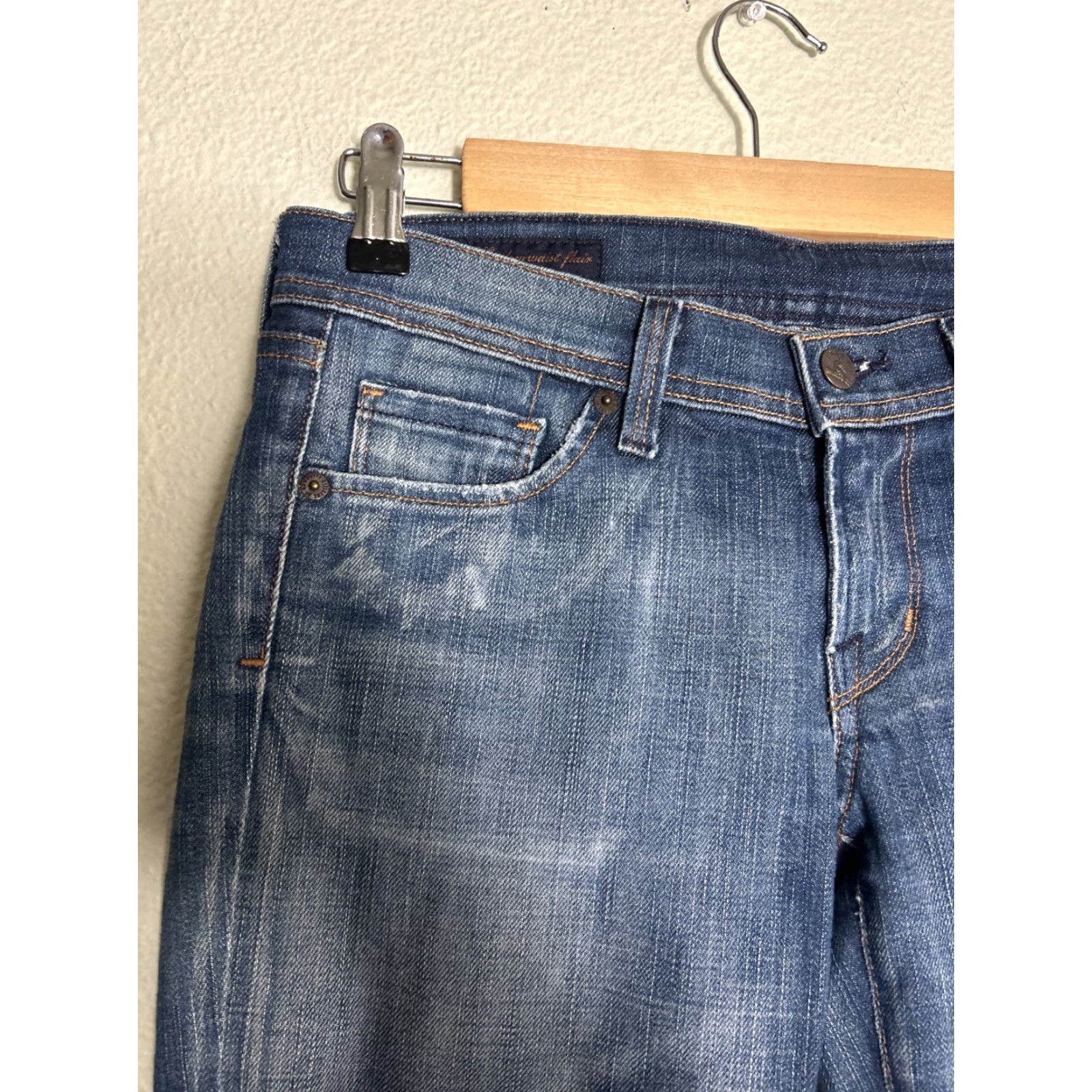 Citizens Of Humanity Citizens of Humanity Jeans Womens 27 Blue Ingrid 002 Low Waist Flare Dark Wash Size 30" / US 8 / IT 44 - 4 Thumbnail