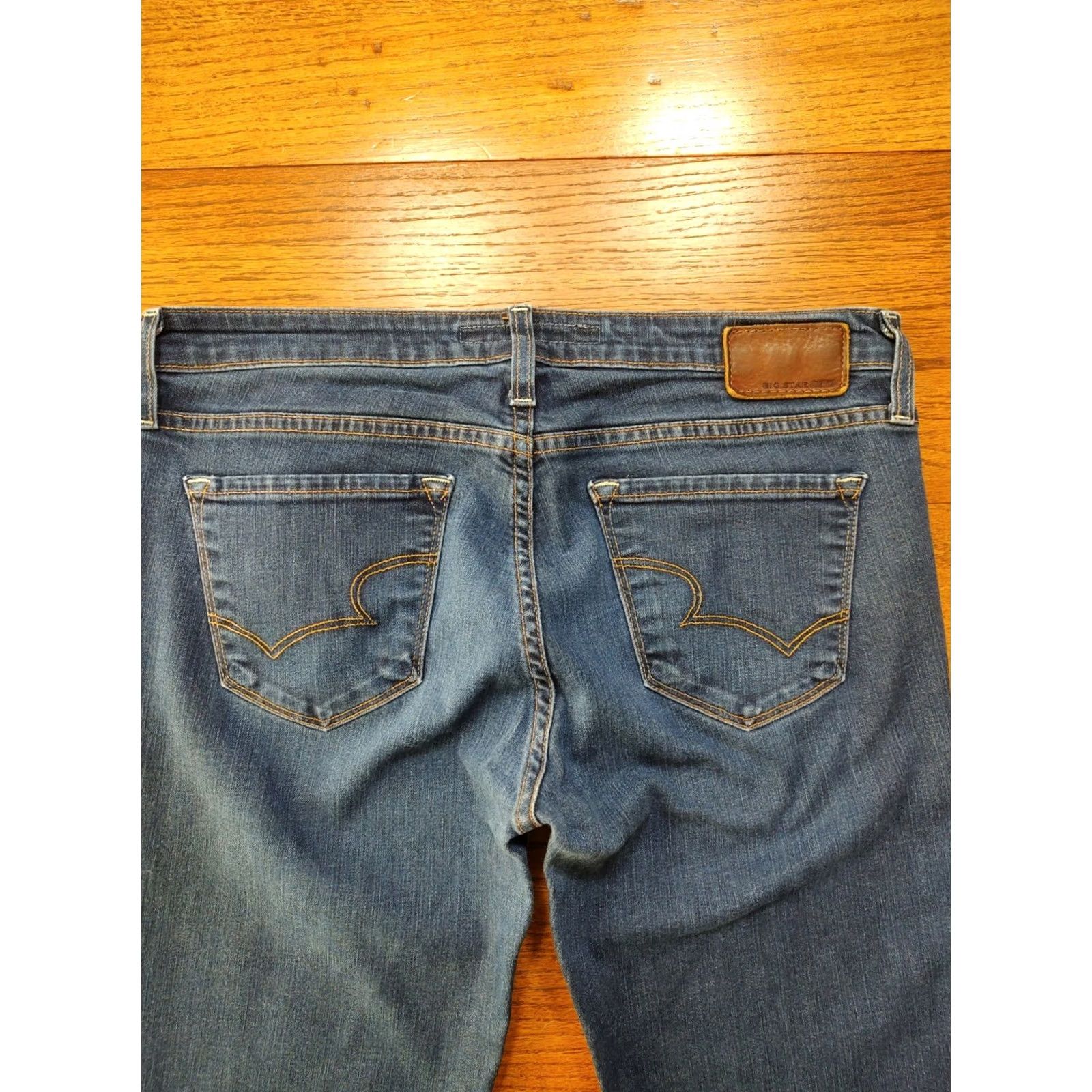 Denime BIG STAR Remy Bootcut Jeans Womens Blue Denim Tag 32 X 33 Inseam Low Rise Boot Size 24" / US 00 / IT 34 - 3 Thumbnail