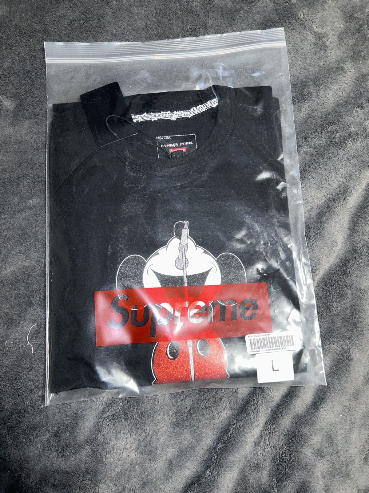supreme Number(N)ine Mickey Mouse Raglan Supreme x NUMBER (N)INE