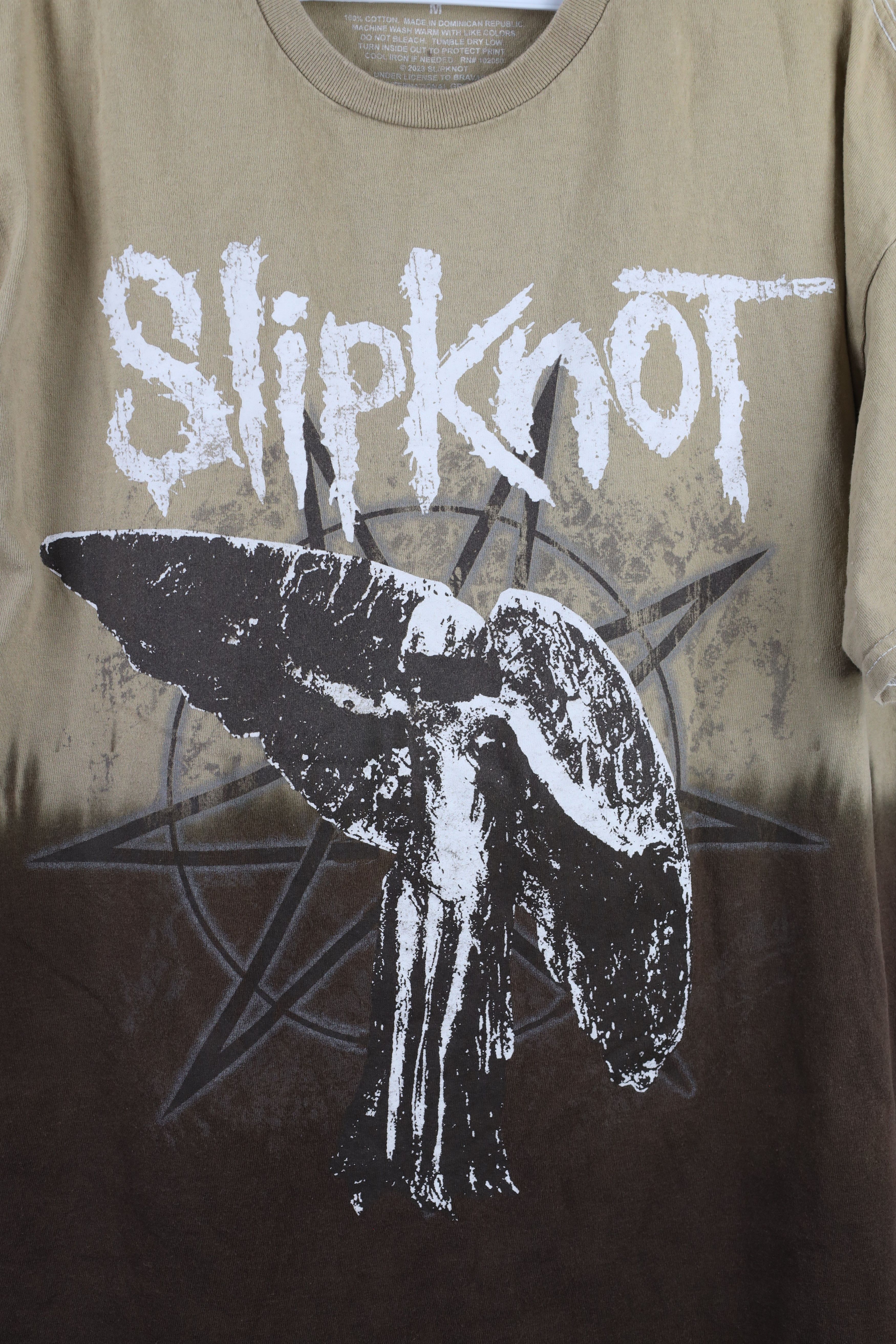 Vintage Retro Y2K Spell Out Pentagram Angel Slipknot Band T-Shirt Size US M / EU 48-50 / 2 - 4 Thumbnail