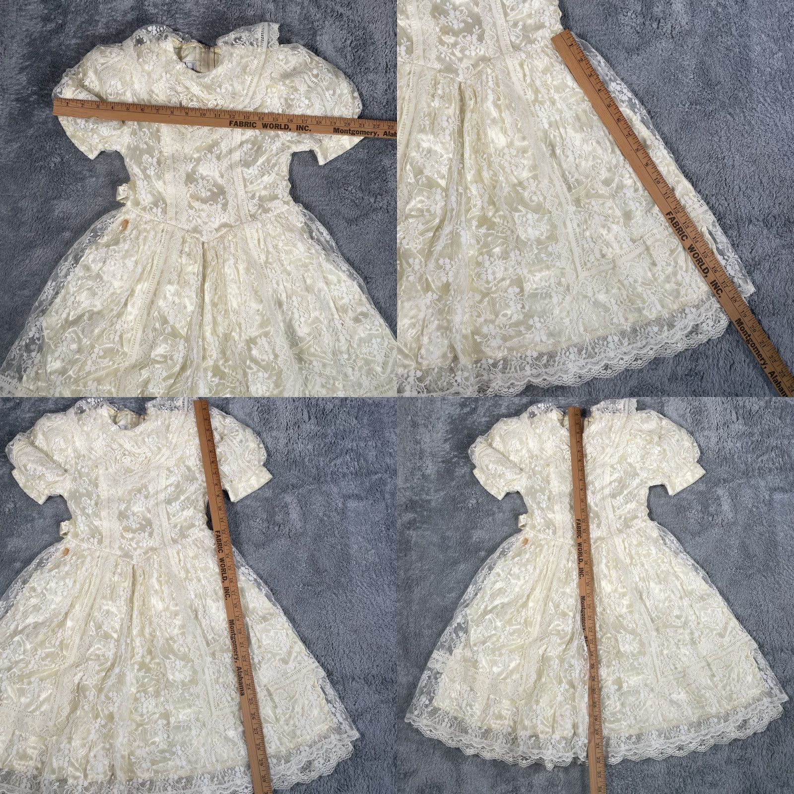 Vintage VINTAGE Gunne Sax Jessica McClintock Lace Ruffled Collar DRESS Size 7 CREAM Prairie Victorian 1970s Juniors Special Occasion Womens Size M / US 6-8 / IT 42-44 - 9 Thumbnail