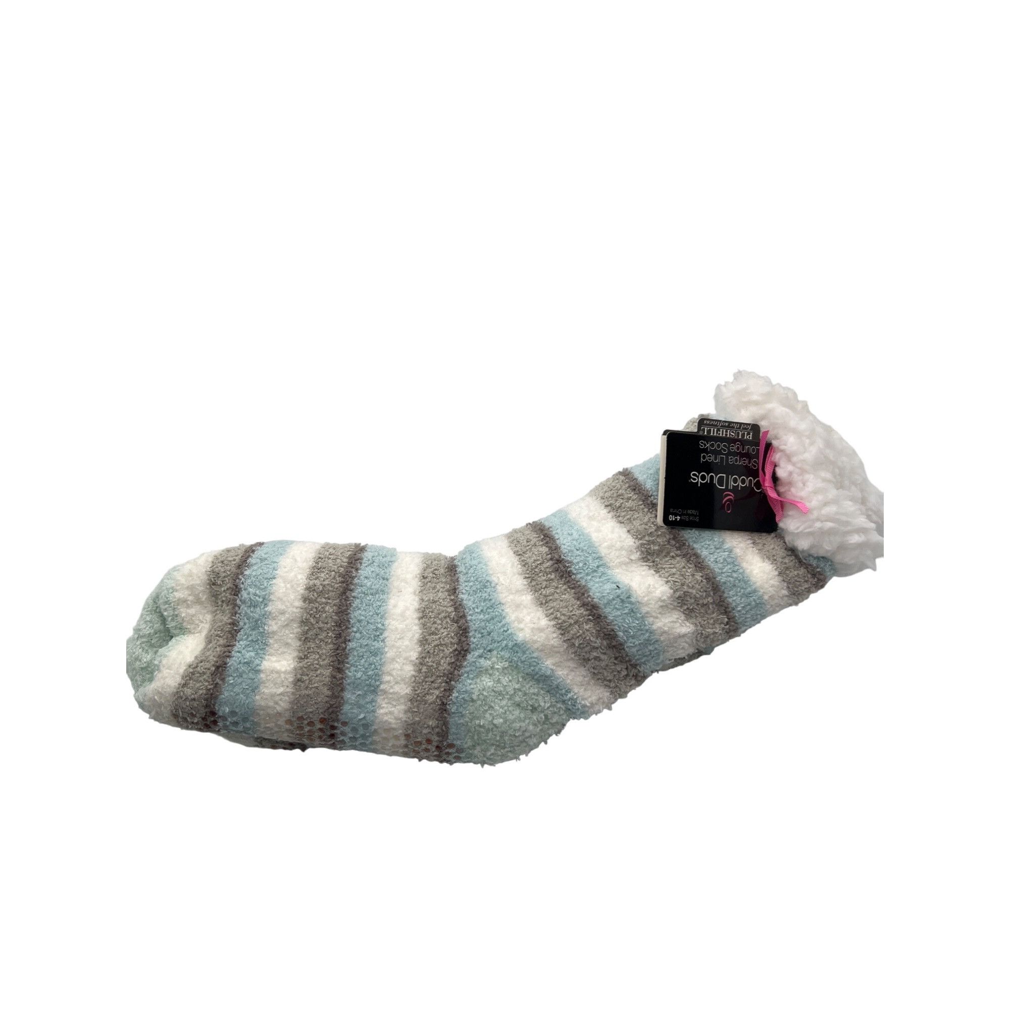 Other Cuddl Duds Sherpha Lined Lounge Socks Non Slip Blue Gray Sho Size ONE SIZE - 1 Thumbnail