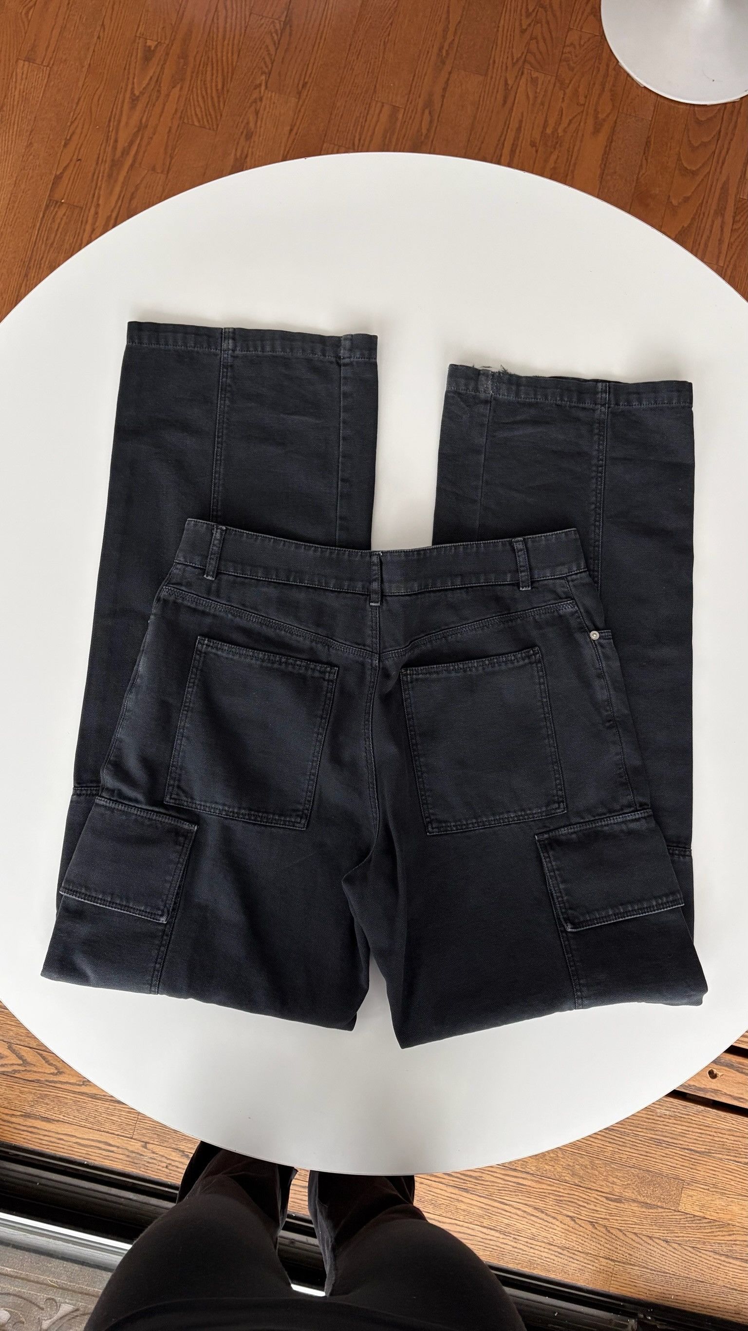 1017 ALYX 9SM ALYX Skater Cargo Canvas Wide-Leg Pants in Washed Black Size US 32 / EU 48 - 8 Thumbnail