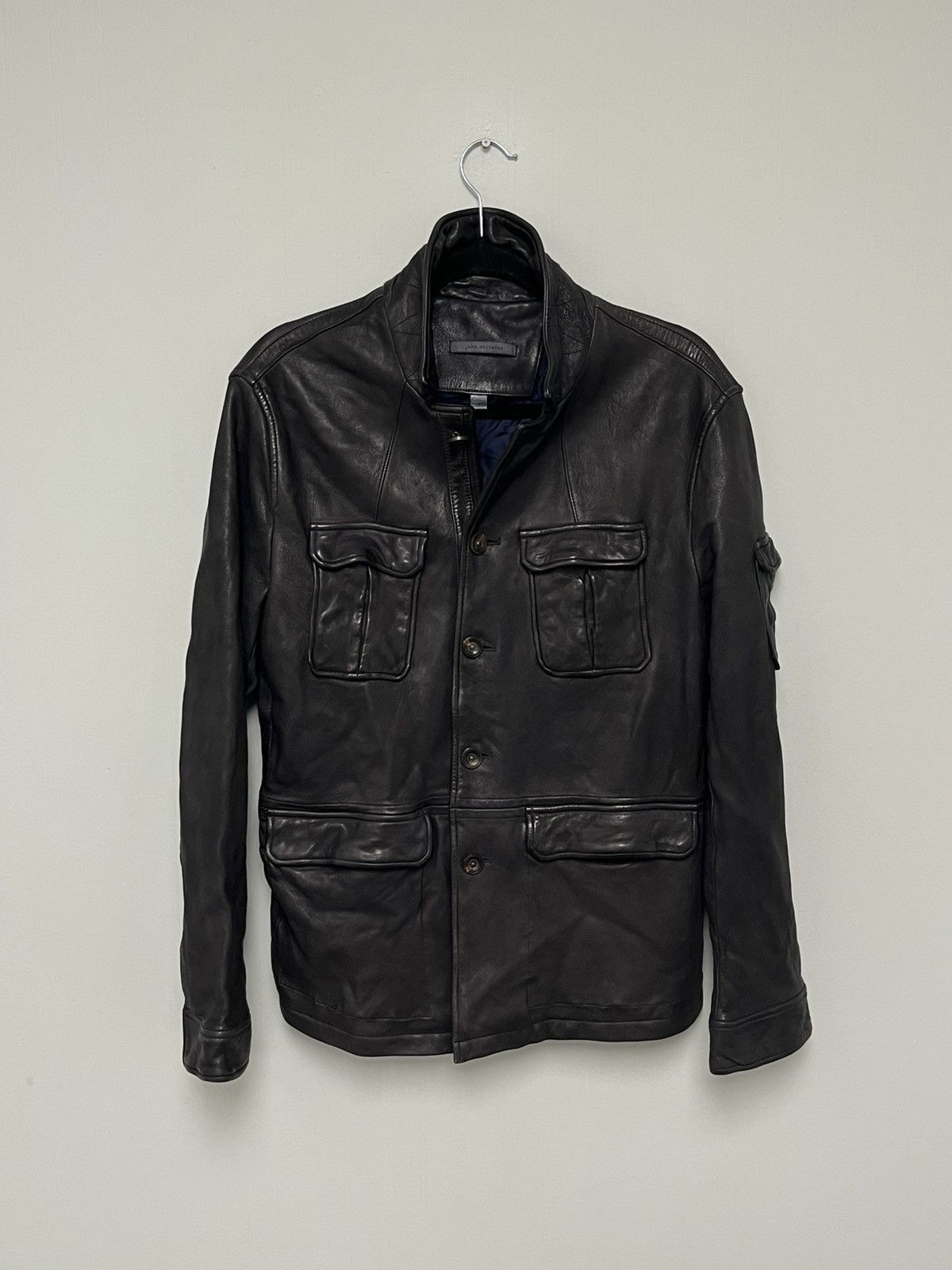 John Varvatos Washed waxed leather jacket. Size EU 50 USA 40 Size US M / EU 48-50 / 2 - 4 Thumbnail
