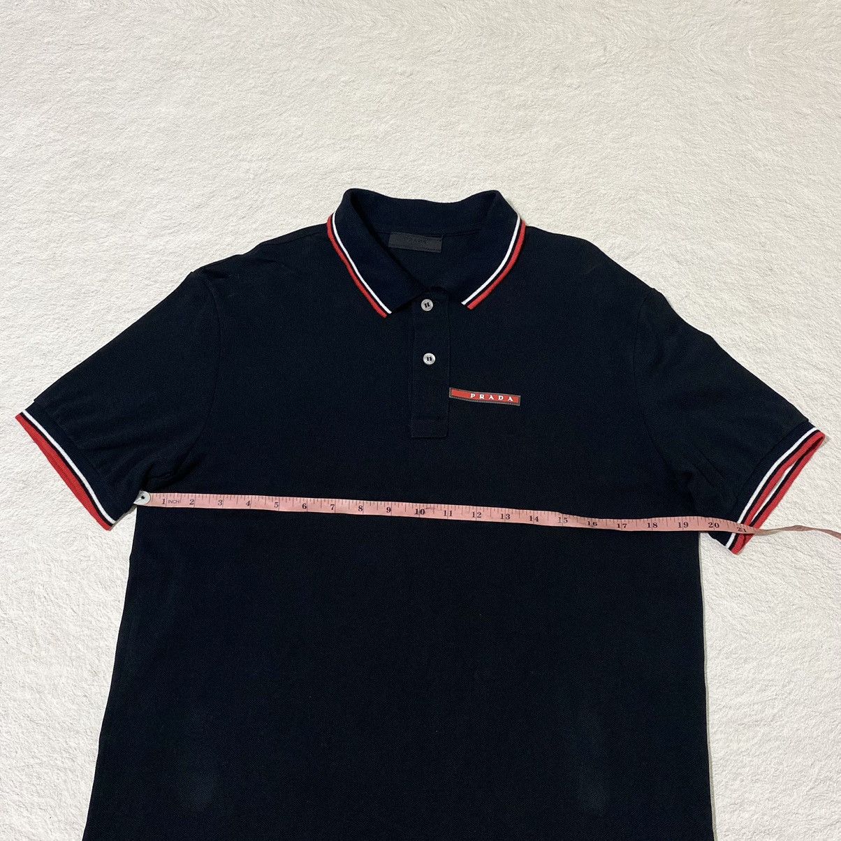 Prada 🔥RARE🔥 Prada Red Tab Poloshirt Size US L / EU 52-54 / 3 - 4 Thumbnail