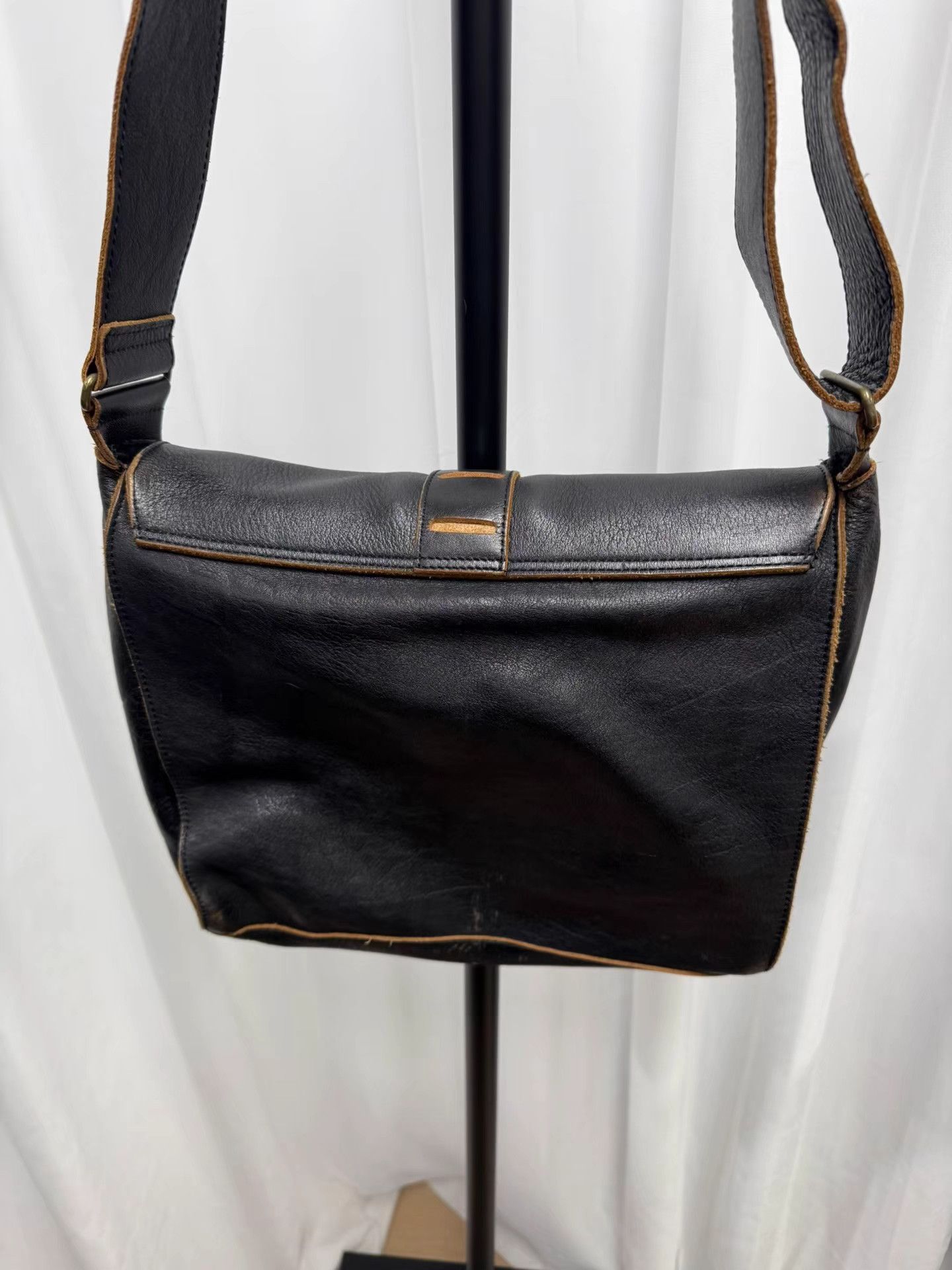 Yohji Yamamoto yohji yamamoto y's for men Thick Leather Messenger Bag K20 Size ONE SIZE - 3 Thumbnail