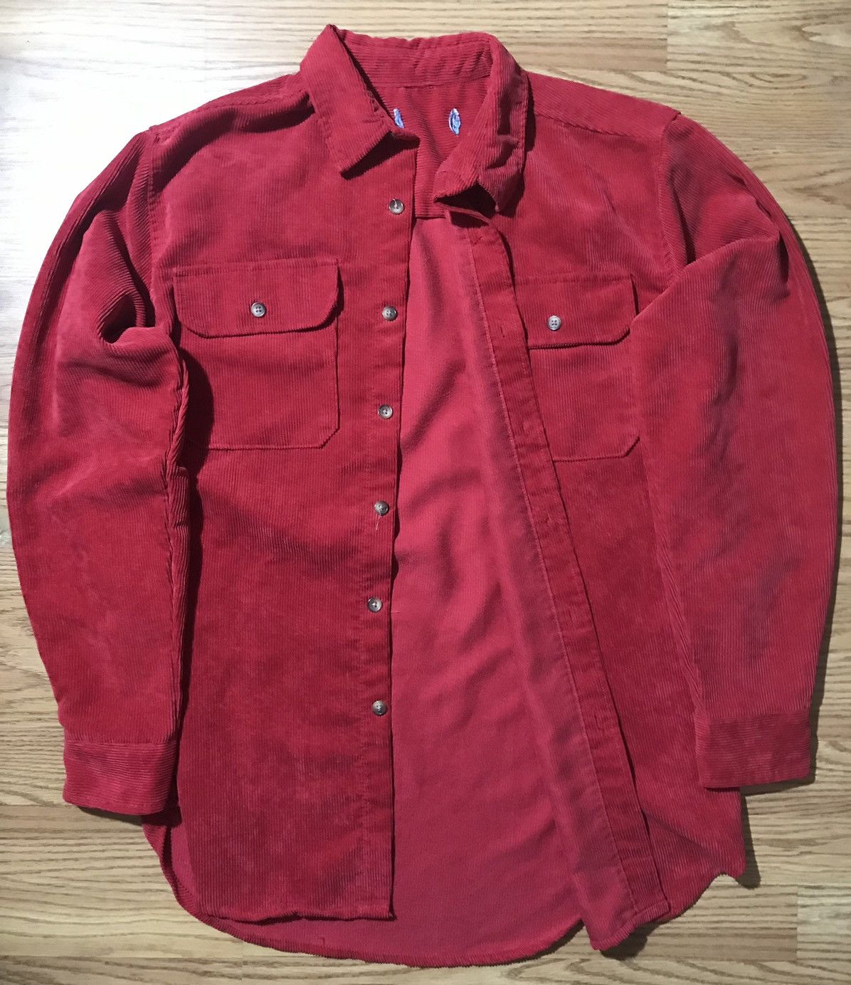 Sugar Cane × Vintage Vintage Sugar Cane Toyo Large Red Corduroy Button Up Shirt Size US L / EU 52-54 / 3 - 12 Thumbnail