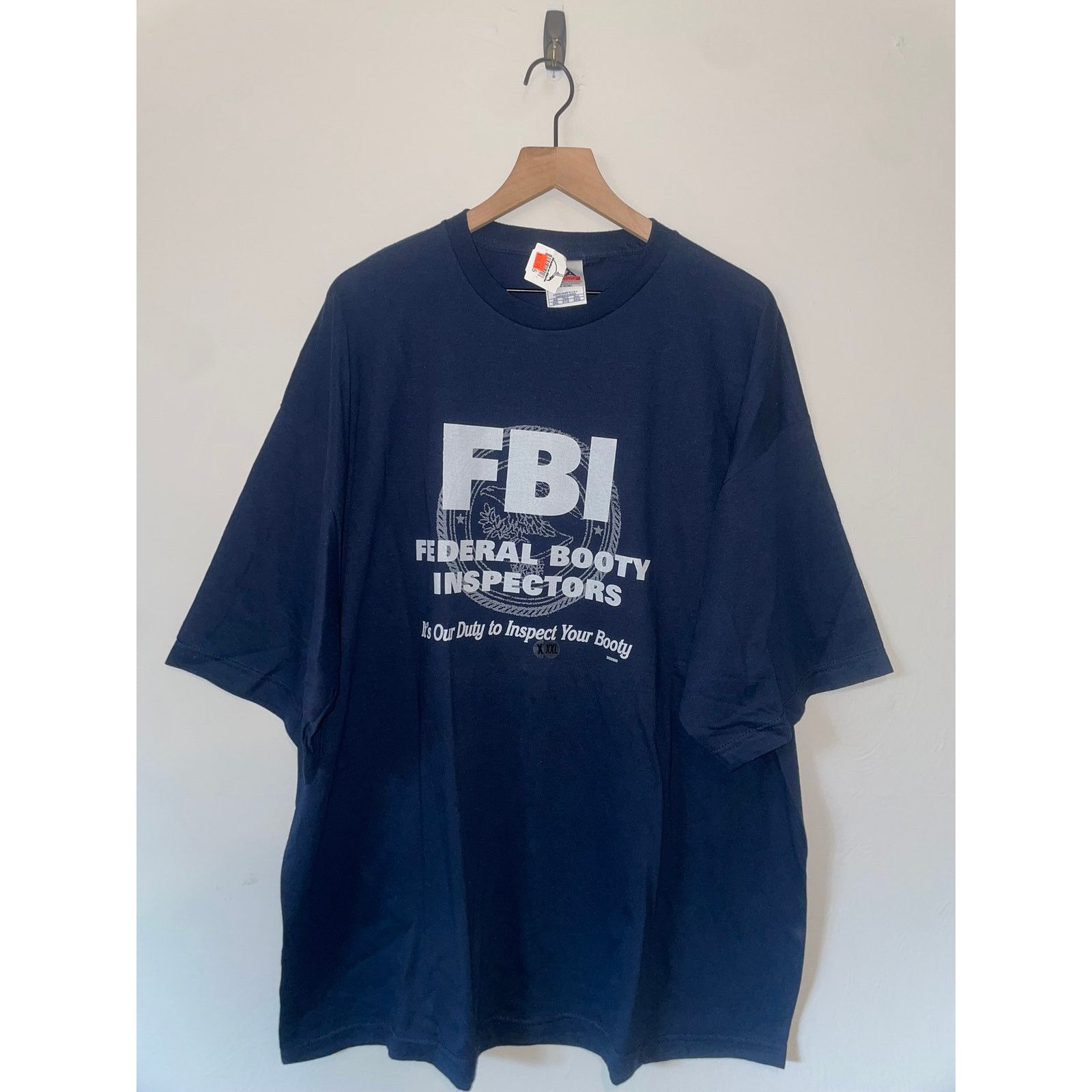 Alstyle Y2K FBI Federal Booty It's Our Duty Blue Humor Joke Shirt 3X Size US XXL / EU 58 / 5 - 1 Thumbnail