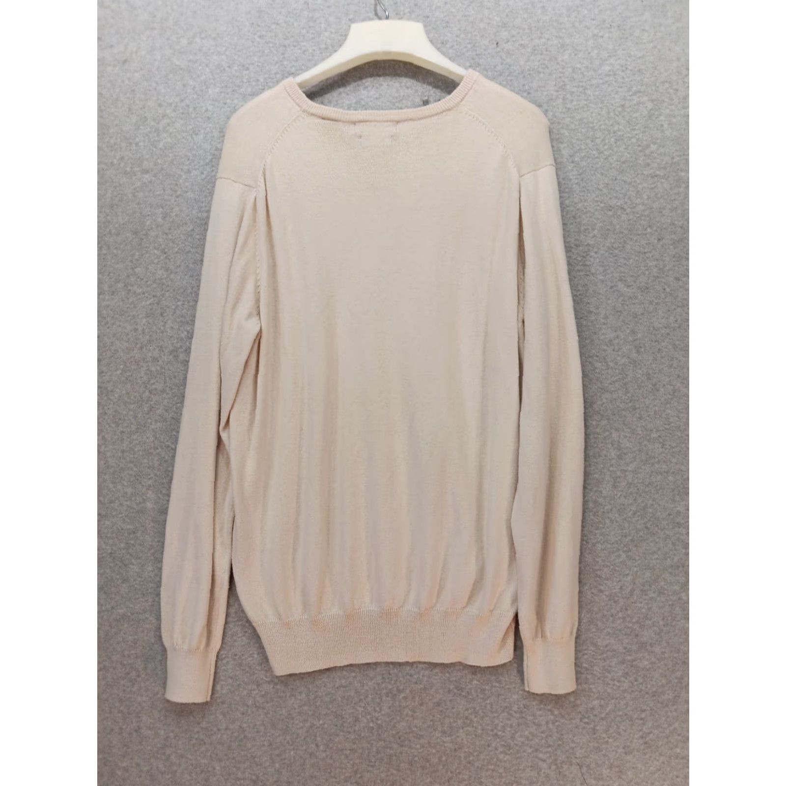 Vintage Alan Flusser Sweater Pullover Men's L Beige V-Neck Cashmere Blend Knit Tight-V-Neck Luxury All Seasons Shirt? Size US L / EU 52-54 / 3 - 7 Thumbnail