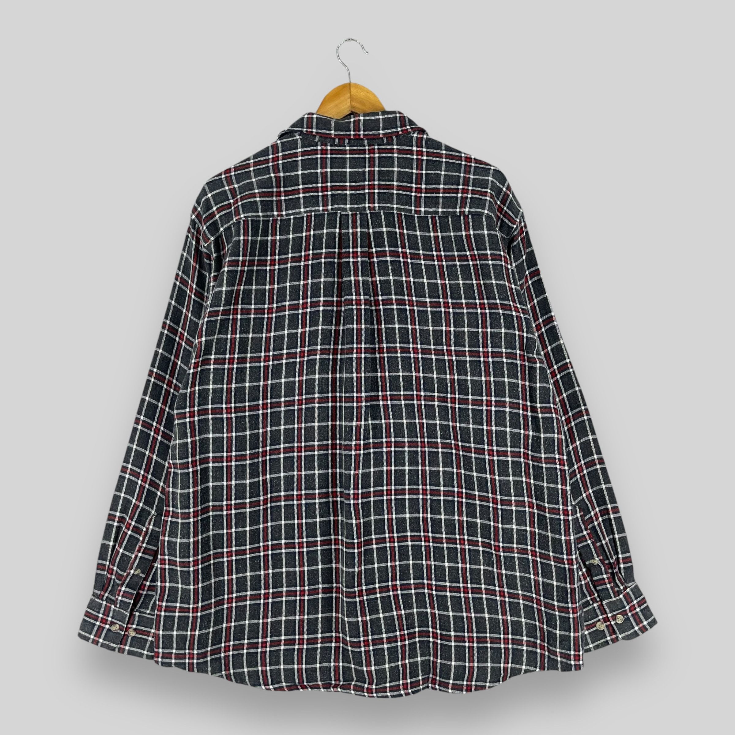 Flannel Vintage Plaid Checkered Tartan Black/Red Flannel Shirt Size US L / EU 52-54 / 3 - 6 Thumbnail